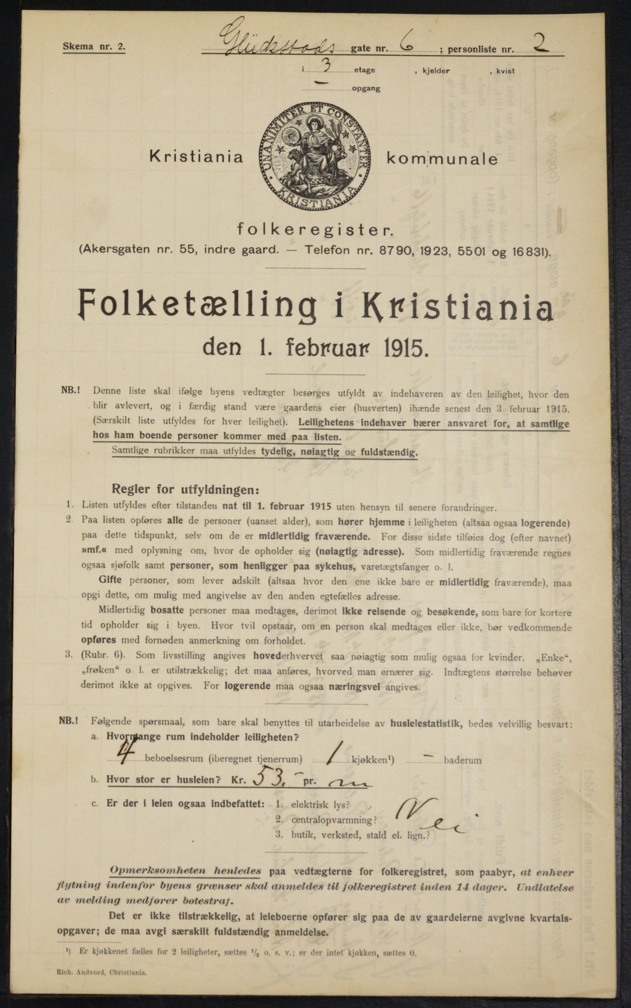 OBA, Municipal Census 1915 for Kristiania, 1915, p. 29153