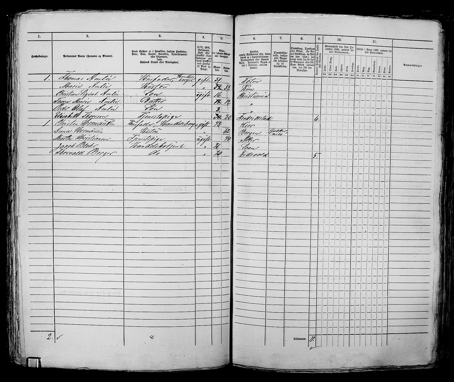 RA, 1865 census for Kristiania, 1865, p. 1942