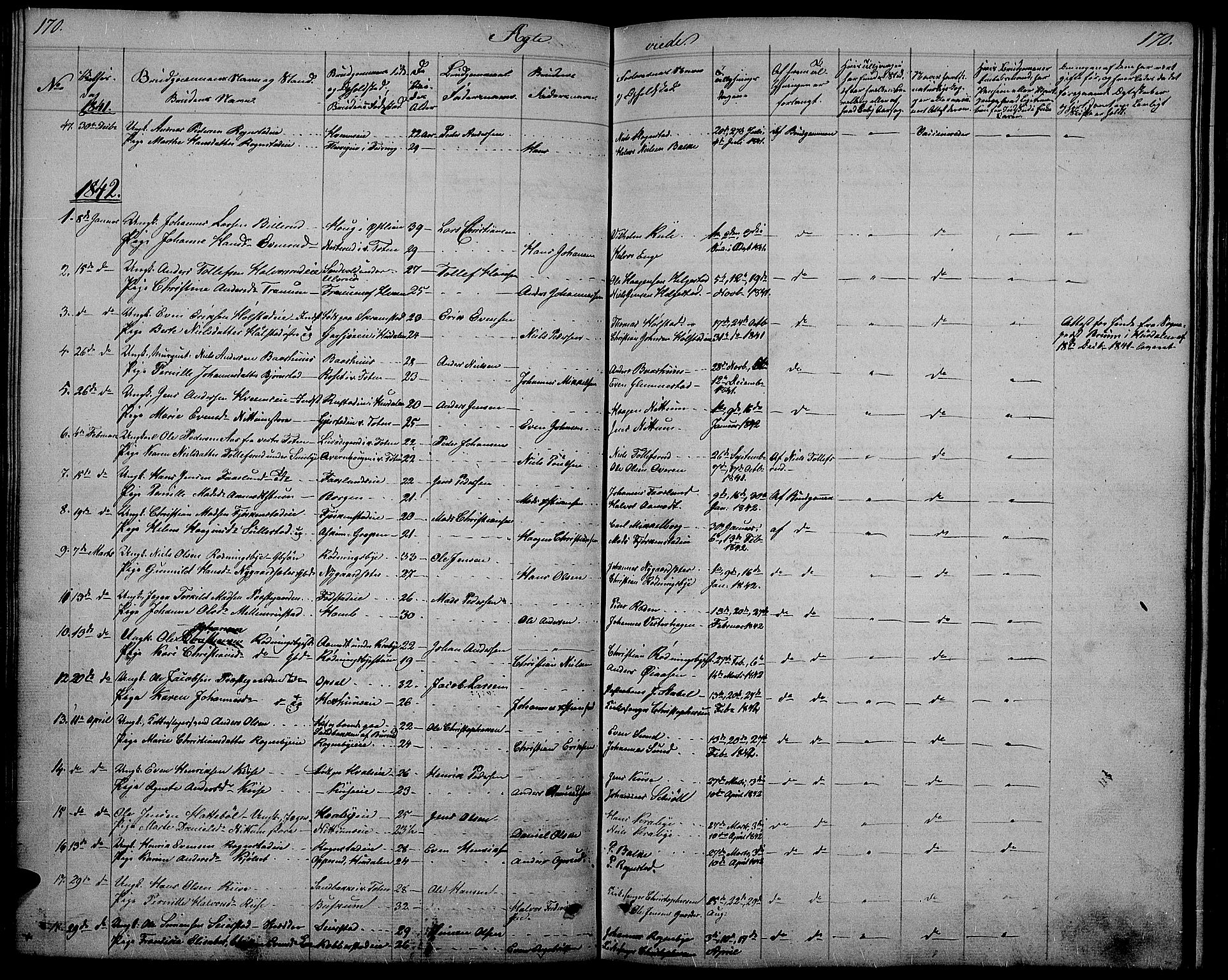 Østre Toten prestekontor, SAH/PREST-104/H/Ha/Hab/L0002: Parish register (copy) no. 2, 1840-1847, p. 170