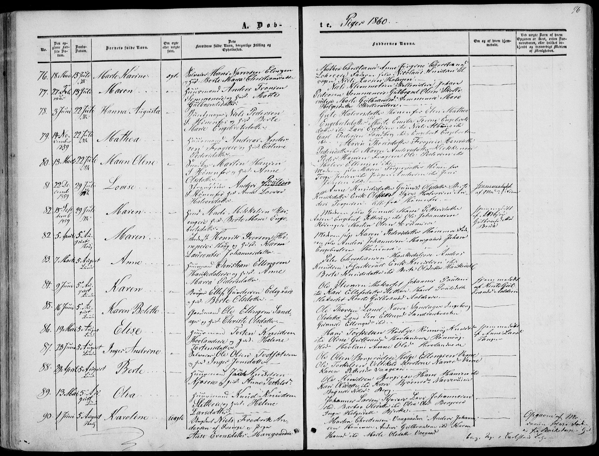 Norderhov kirkebøker, SAKO/A-237/F/Fa/L0012: Parish register (official) no. 12, 1856-1865, p. 96