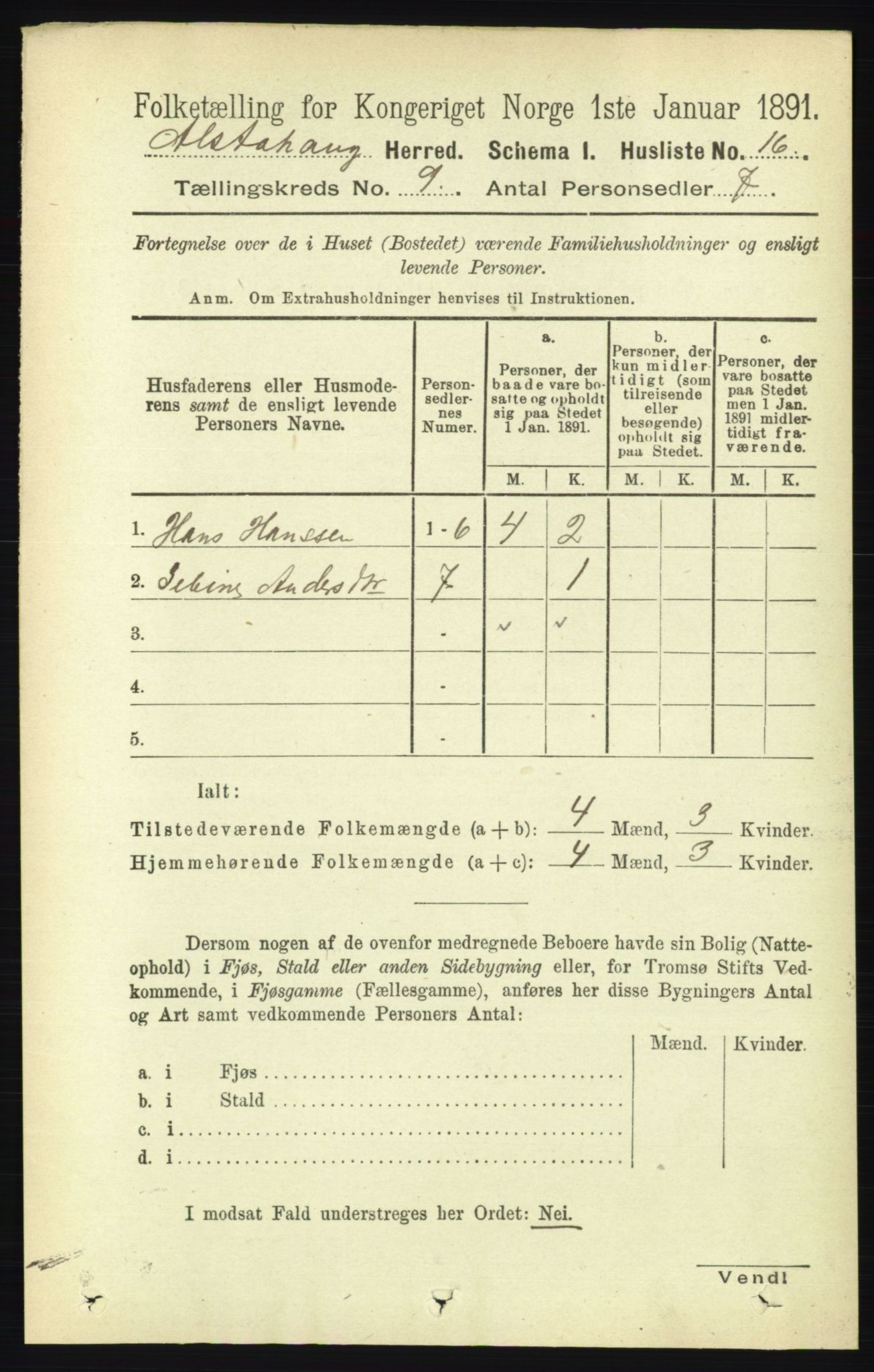 RA, 1891 census for 1820 Alstahaug, 1891, p. 3220