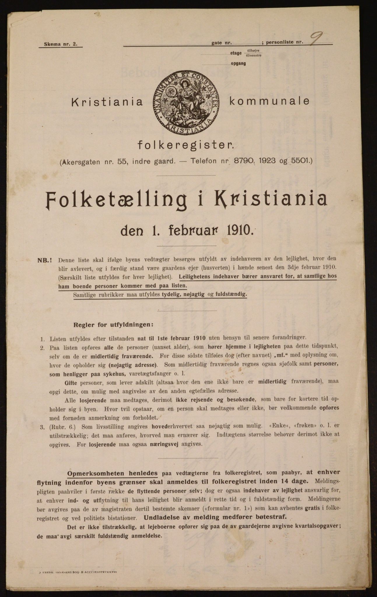 OBA, Municipal Census 1910 for Kristiania, 1910, p. 45667