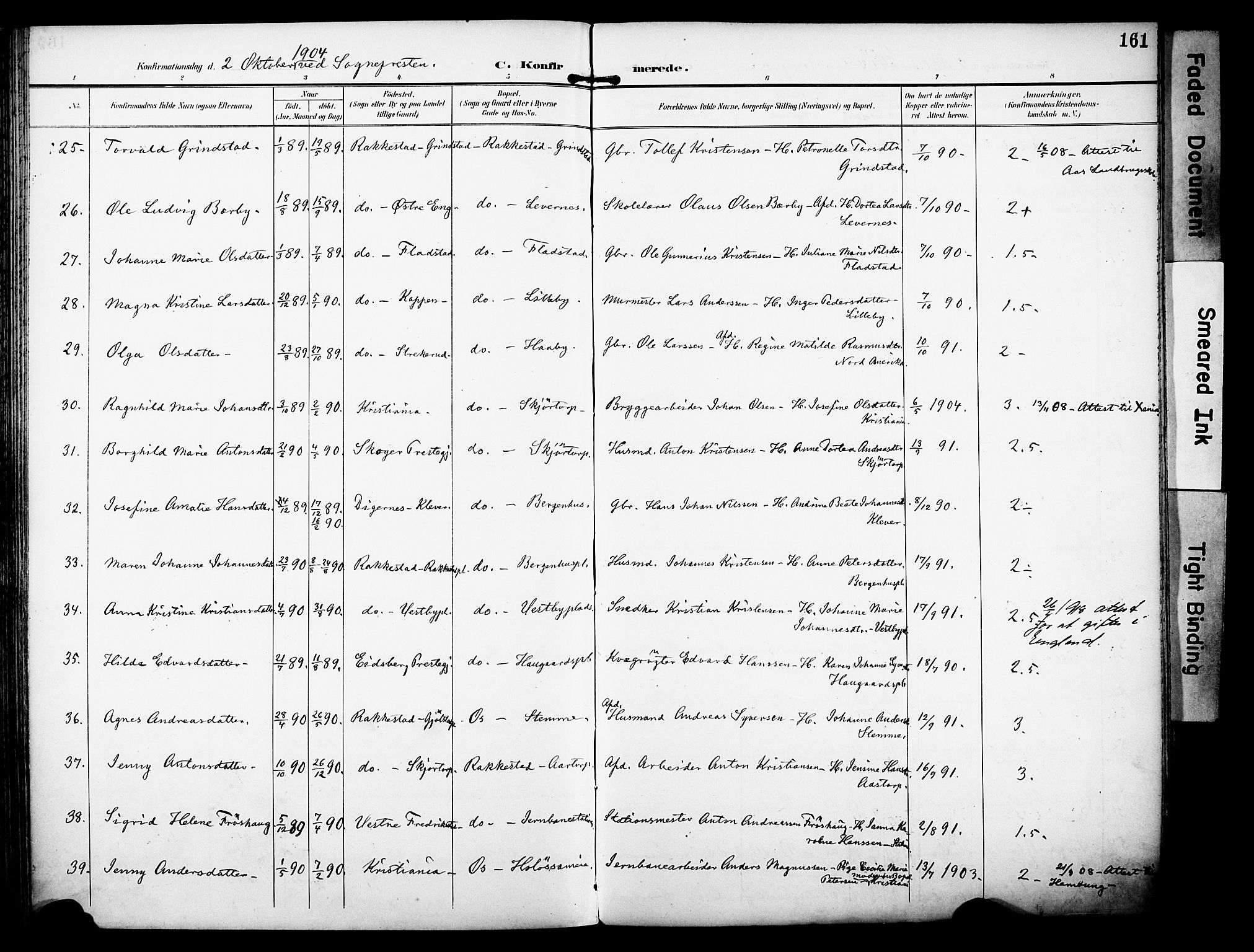 Rakkestad prestekontor Kirkebøker, AV/SAO-A-2008/F/Fa/L0013: Parish register (official) no. I 13, 1894-1908, p. 161