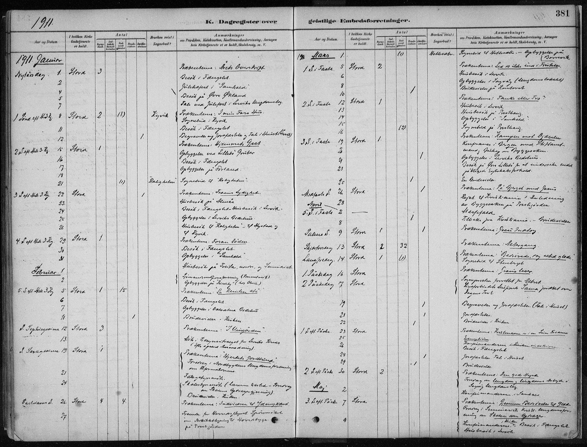Stord sokneprestembete, SAB/A-78201/H/Haa: Parish register (official) no. B 2, 1878-1913, p. 381