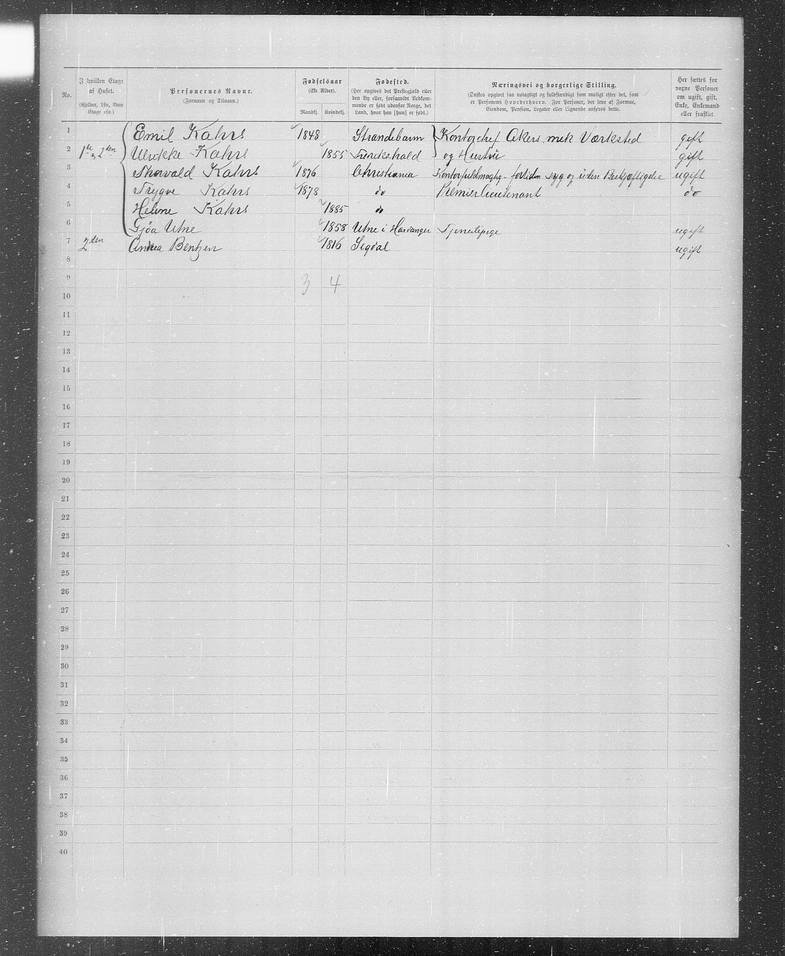 OBA, Municipal Census 1899 for Kristiania, 1899, p. 300