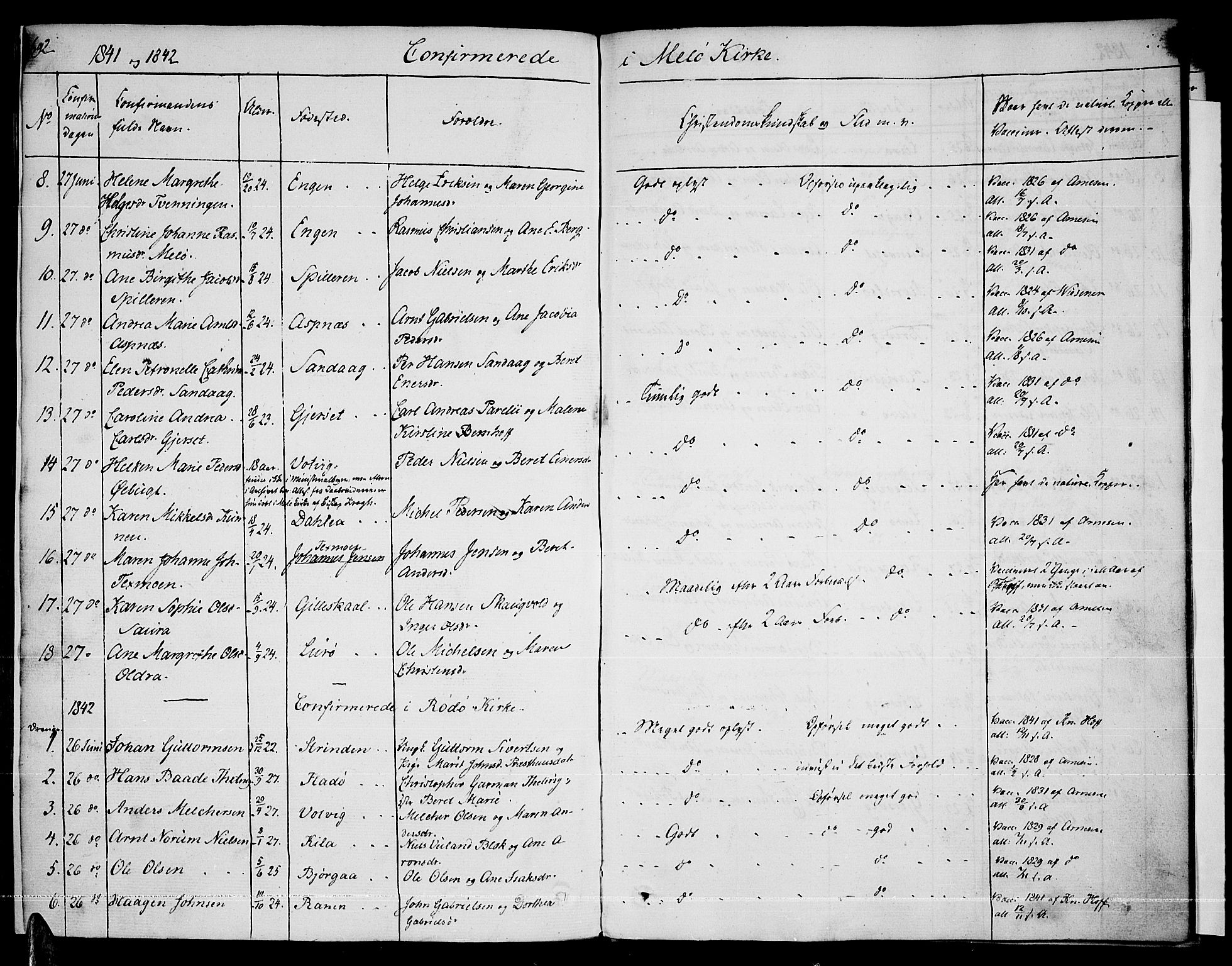 Ministerialprotokoller, klokkerbøker og fødselsregistre - Nordland, SAT/A-1459/841/L0598: Parish register (official) no. 841A06 /1, 1825-1844, p. 692