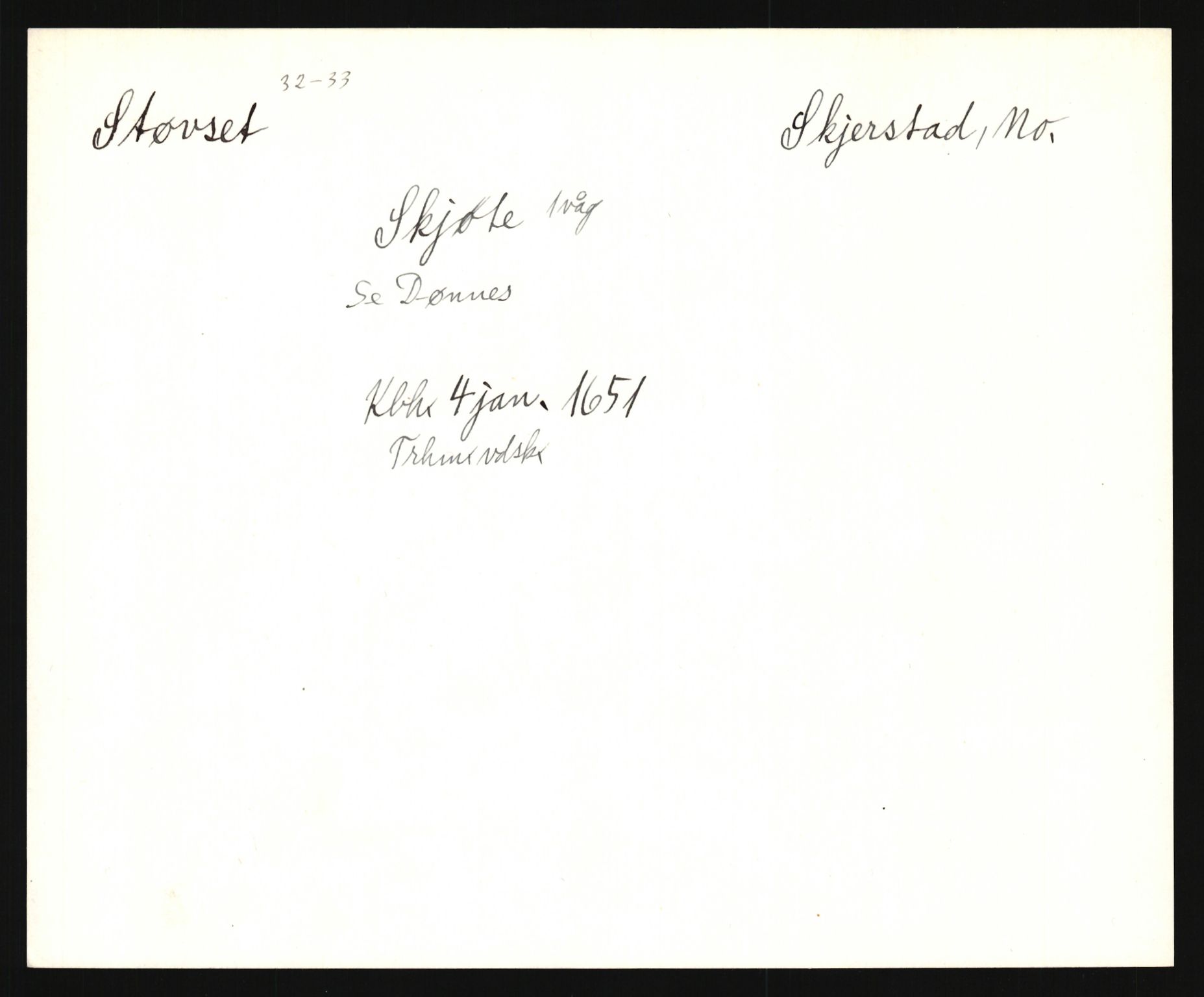 Riksarkivets diplomsamling, AV/RA-EA-5965/F35/F35e/L0034: Registreringssedler Nordland, Troms og ikke stedfestede ("uplasserte") sedler, 1400-1700, p. 289