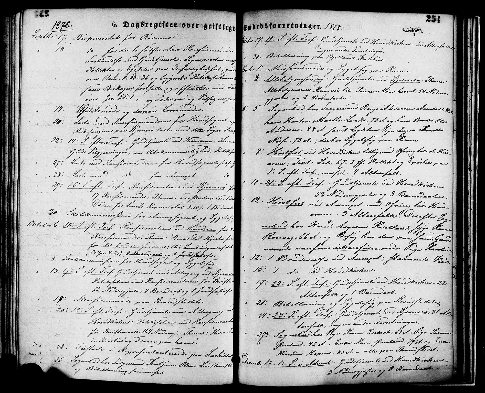 Nedstrand sokneprestkontor, SAST/A-101841/01/IV: Parish register (official) no. A 11, 1877-1887, p. 254