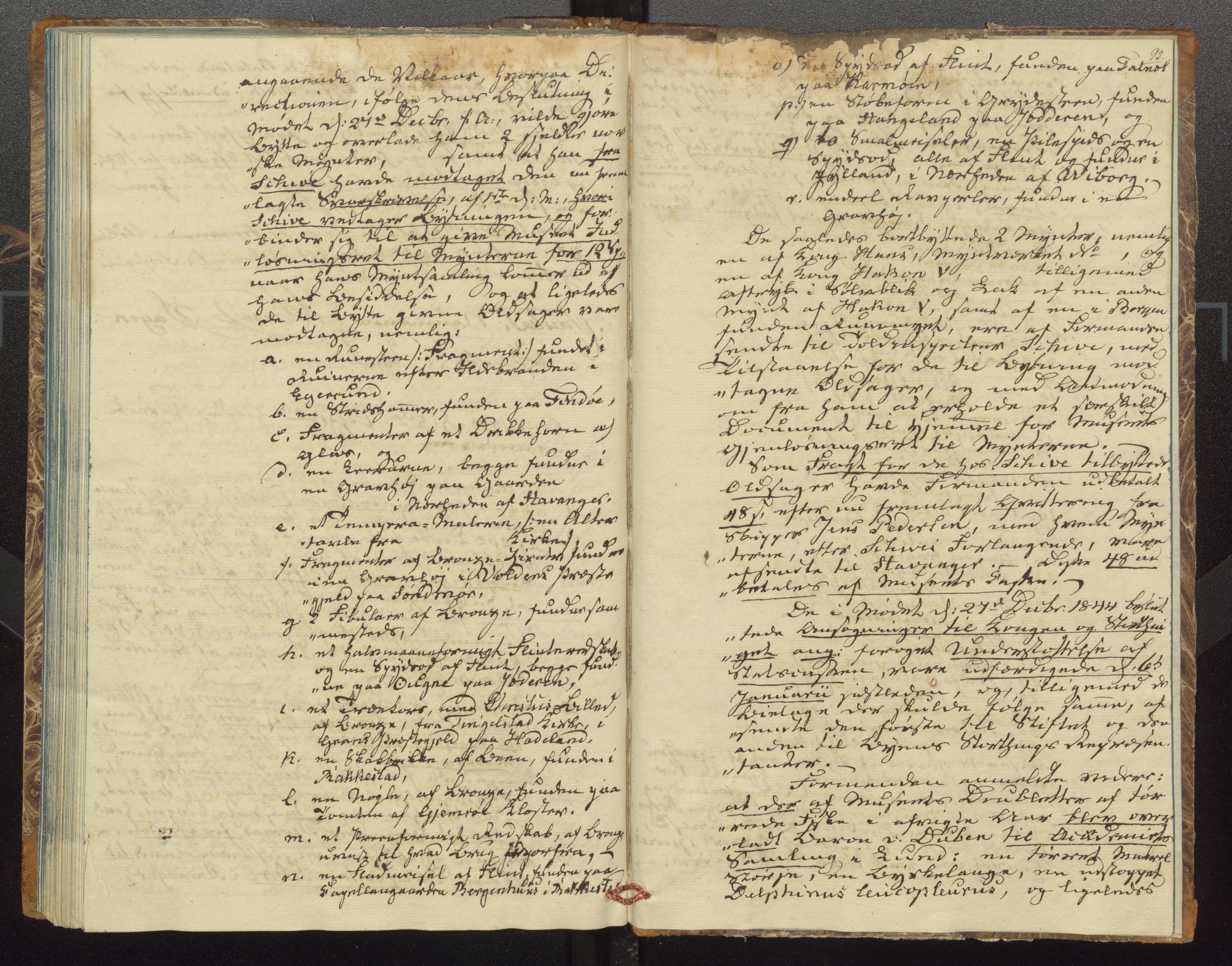 Bergens Museum, UMB/A007/A/Aa/L0004: Forhandlingsprotokoll , 1834-1845, p. 95