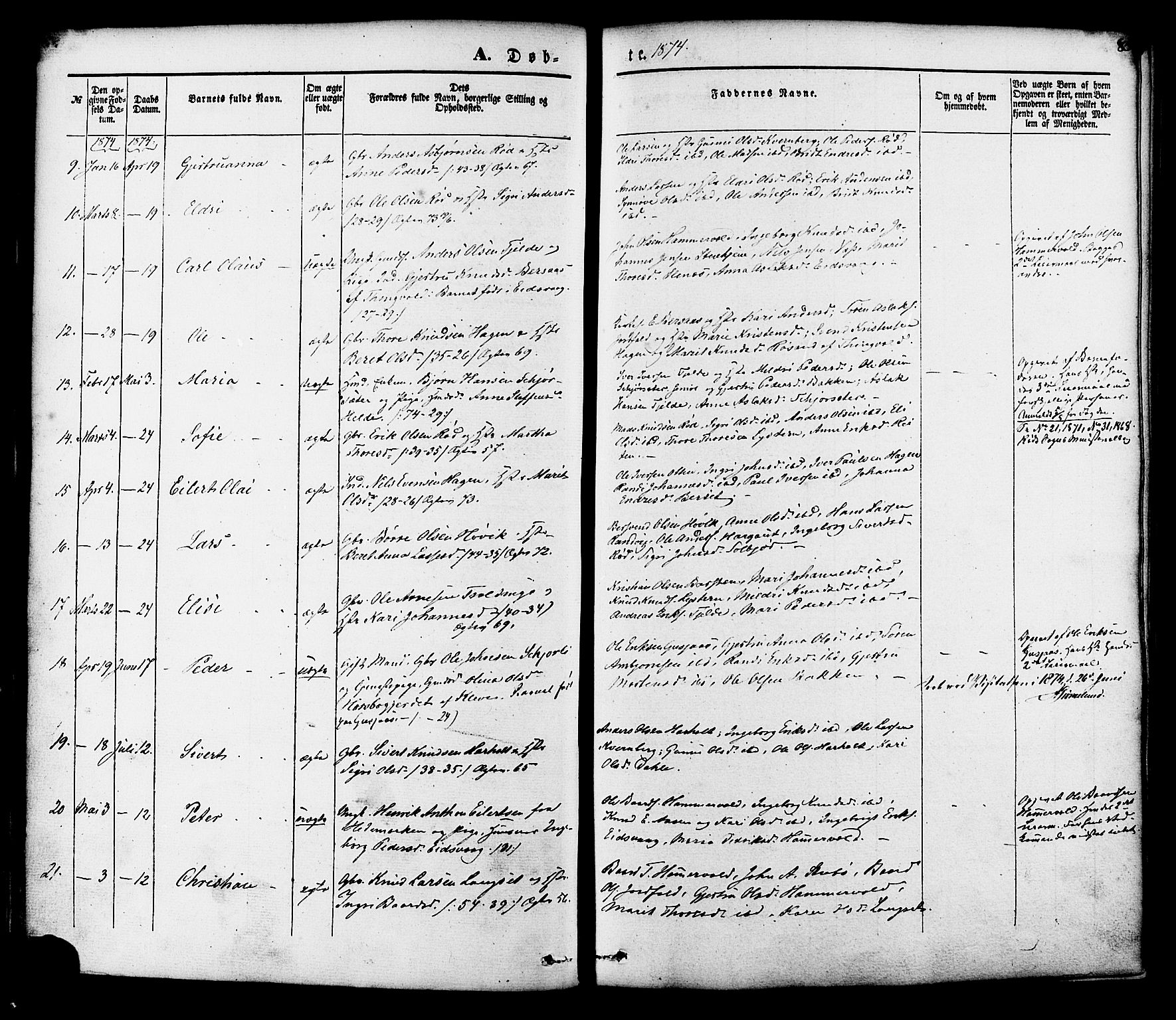 Ministerialprotokoller, klokkerbøker og fødselsregistre - Møre og Romsdal, SAT/A-1454/551/L0625: Parish register (official) no. 551A05, 1846-1879, p. 85