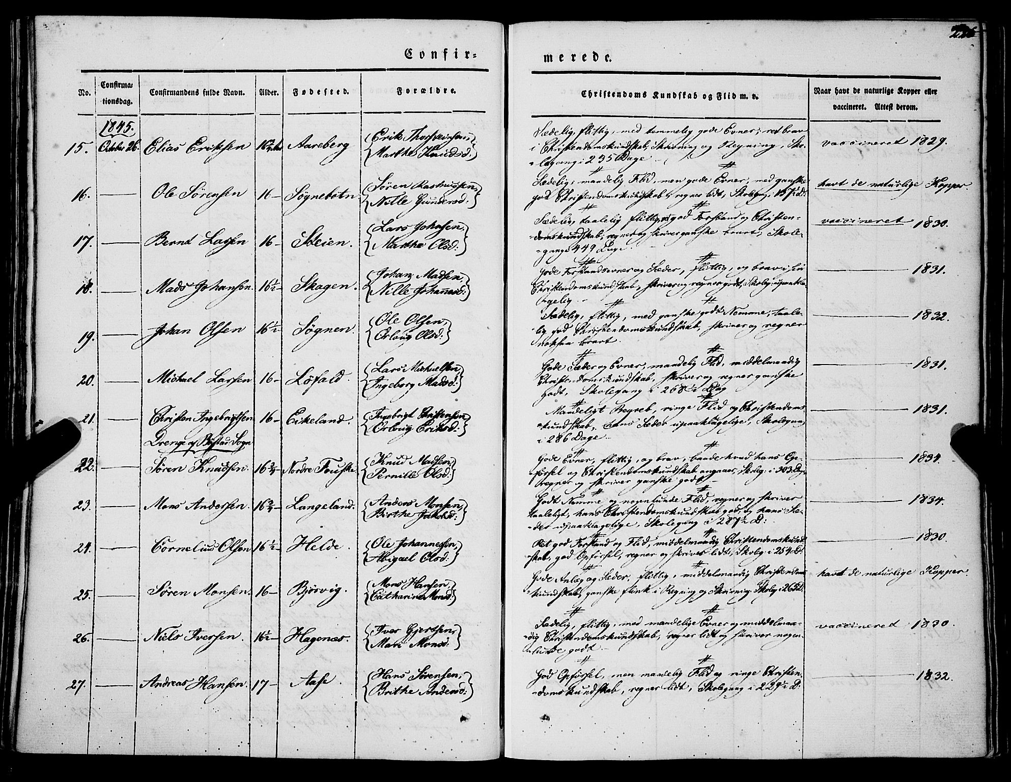 Gaular sokneprestembete, AV/SAB-A-80001/H/Haa: Parish register (official) no. A 4I, 1840-1859, p. 226