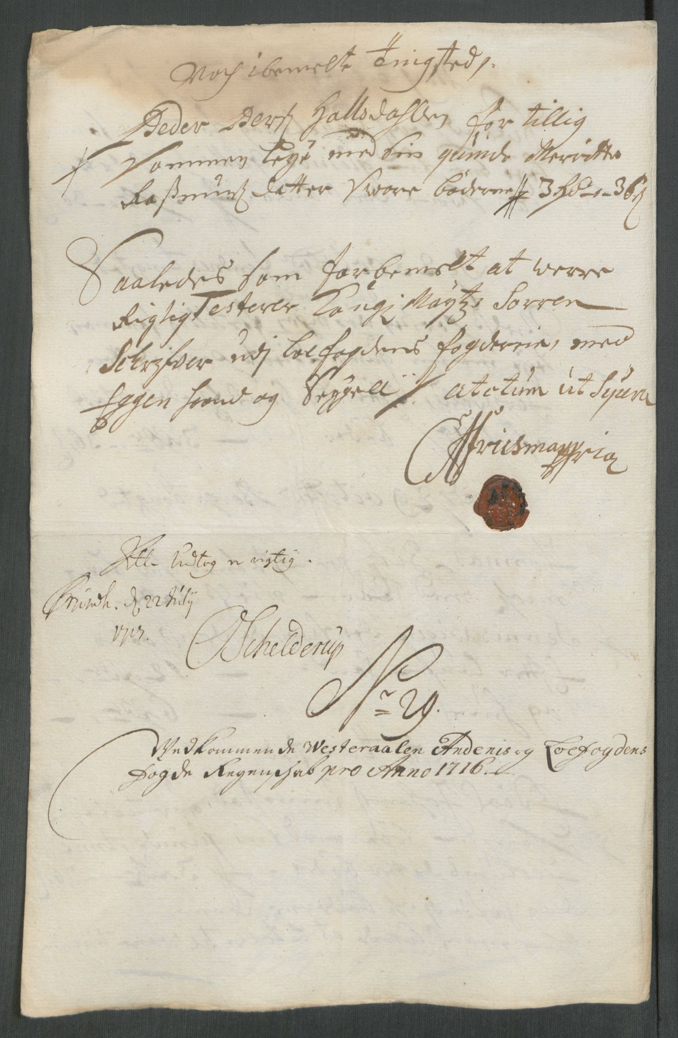 Rentekammeret inntil 1814, Reviderte regnskaper, Fogderegnskap, AV/RA-EA-4092/R67/L4682: Fogderegnskap Vesterålen, Andenes og Lofoten, 1716, p. 211