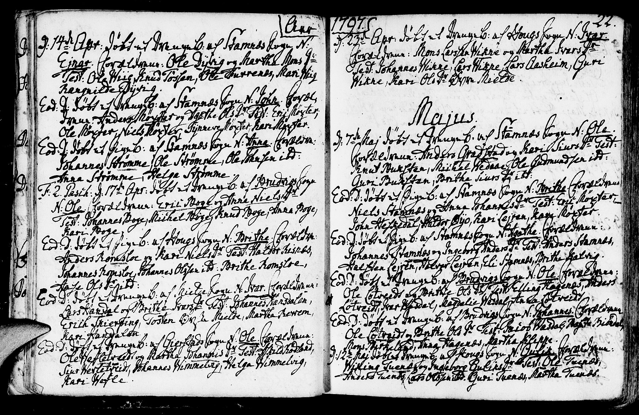 Haus sokneprestembete, AV/SAB-A-75601/H/Haa: Parish register (official) no. A 11, 1796-1816, p. 22