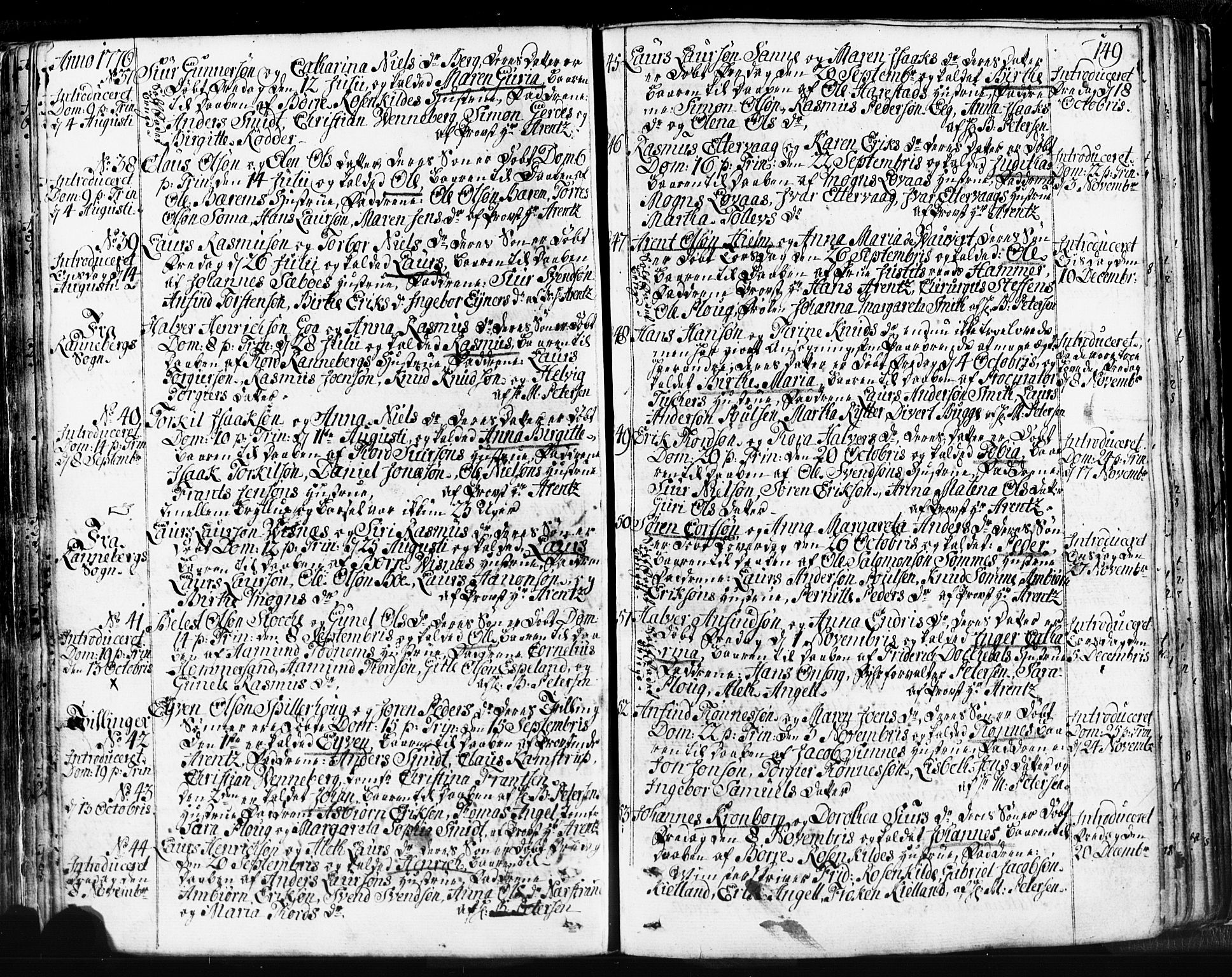 Domkirken sokneprestkontor, SAST/A-101812/001/30/30BB/L0004: Parish register (copy) no. B 4, 1752-1790, p. 149