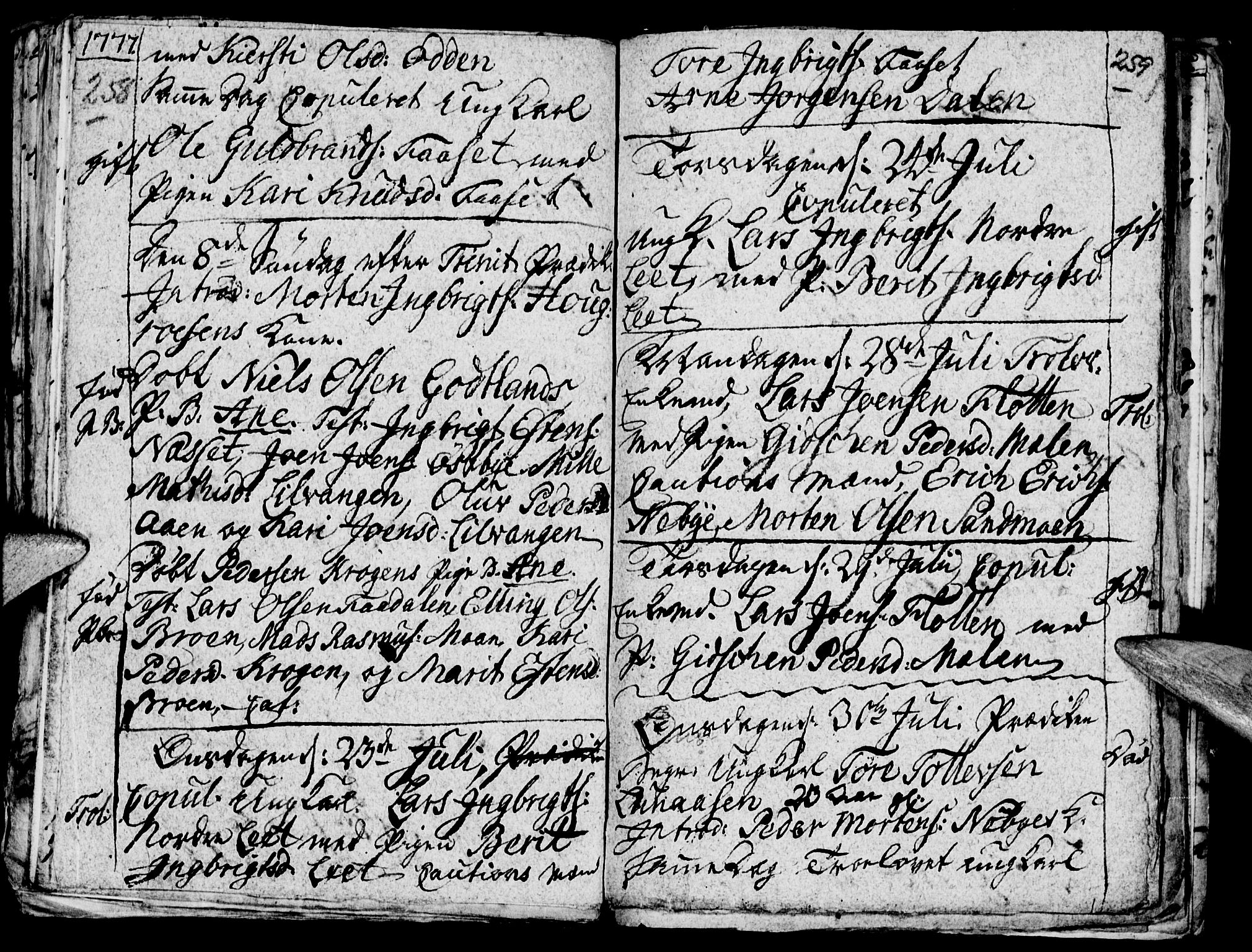 Tynset prestekontor, SAH/PREST-058/H/Ha/Haa/L0006: Parish register (official) no. 6, 1763-1779, p. 258-259