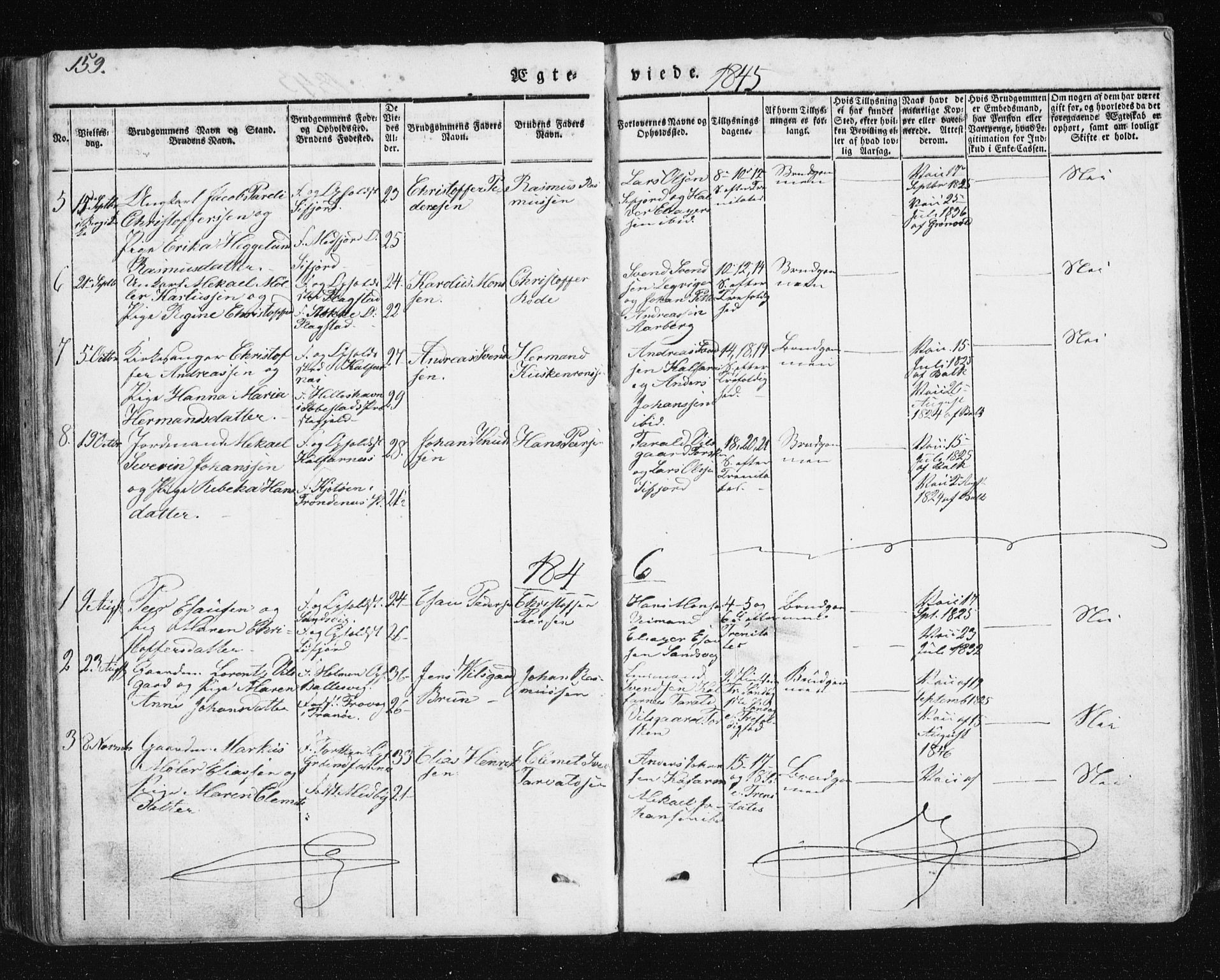 Berg sokneprestkontor, AV/SATØ-S-1318/G/Ga/Gab/L0011klokker: Parish register (copy) no. 11, 1833-1878, p. 159