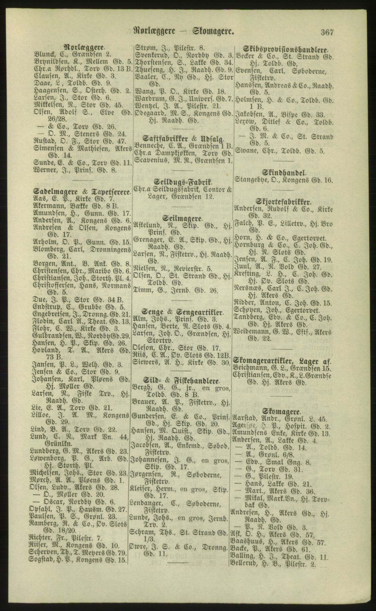 Kristiania/Oslo adressebok, PUBL/-, 1881, p. 367