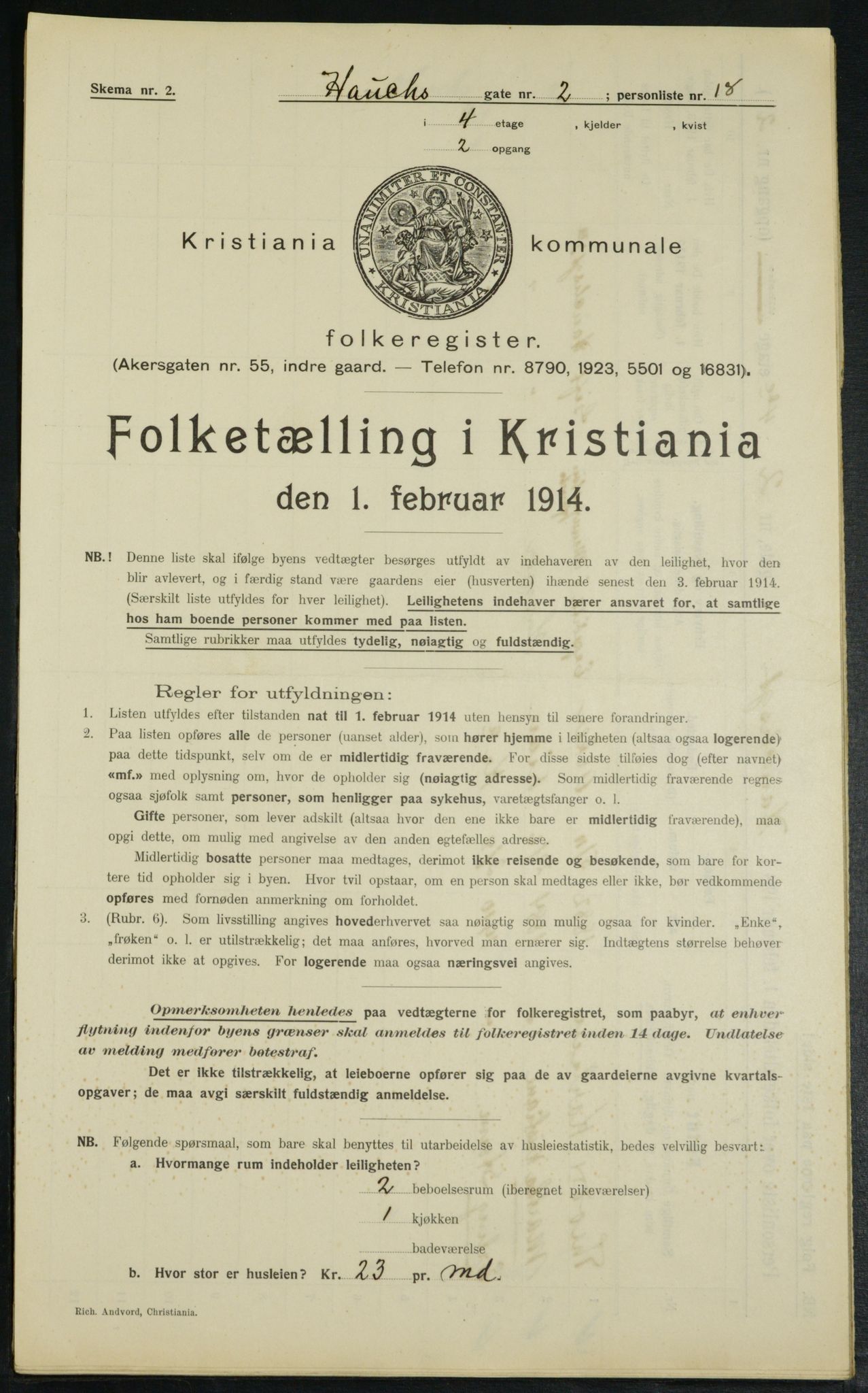 OBA, Municipal Census 1914 for Kristiania, 1914, p. 35121