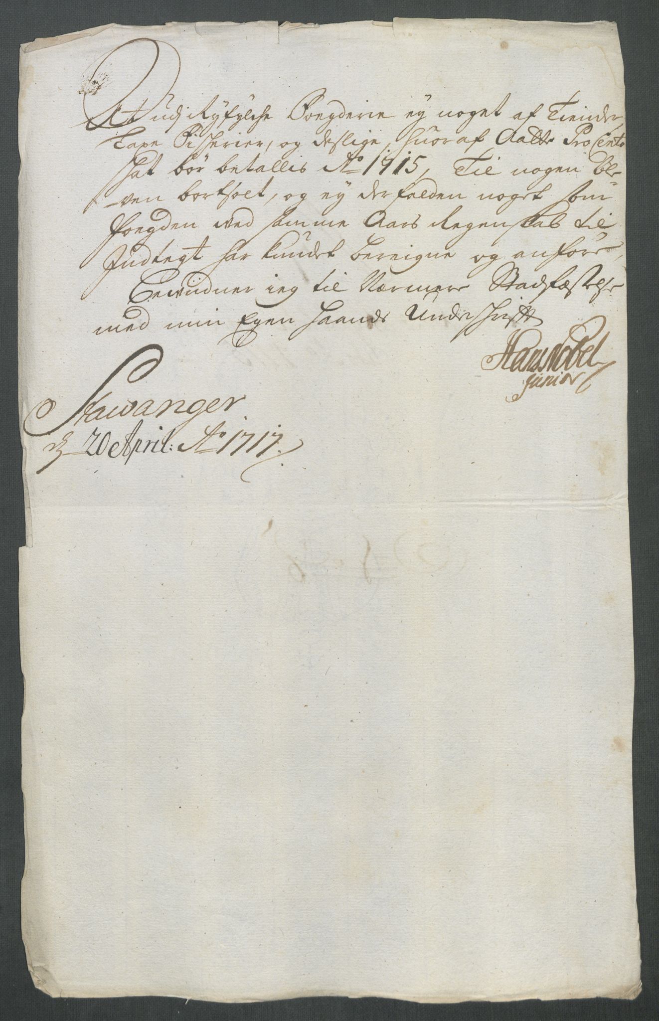Rentekammeret inntil 1814, Reviderte regnskaper, Fogderegnskap, RA/EA-4092/R47/L2868: Fogderegnskap Ryfylke, 1715, p. 86