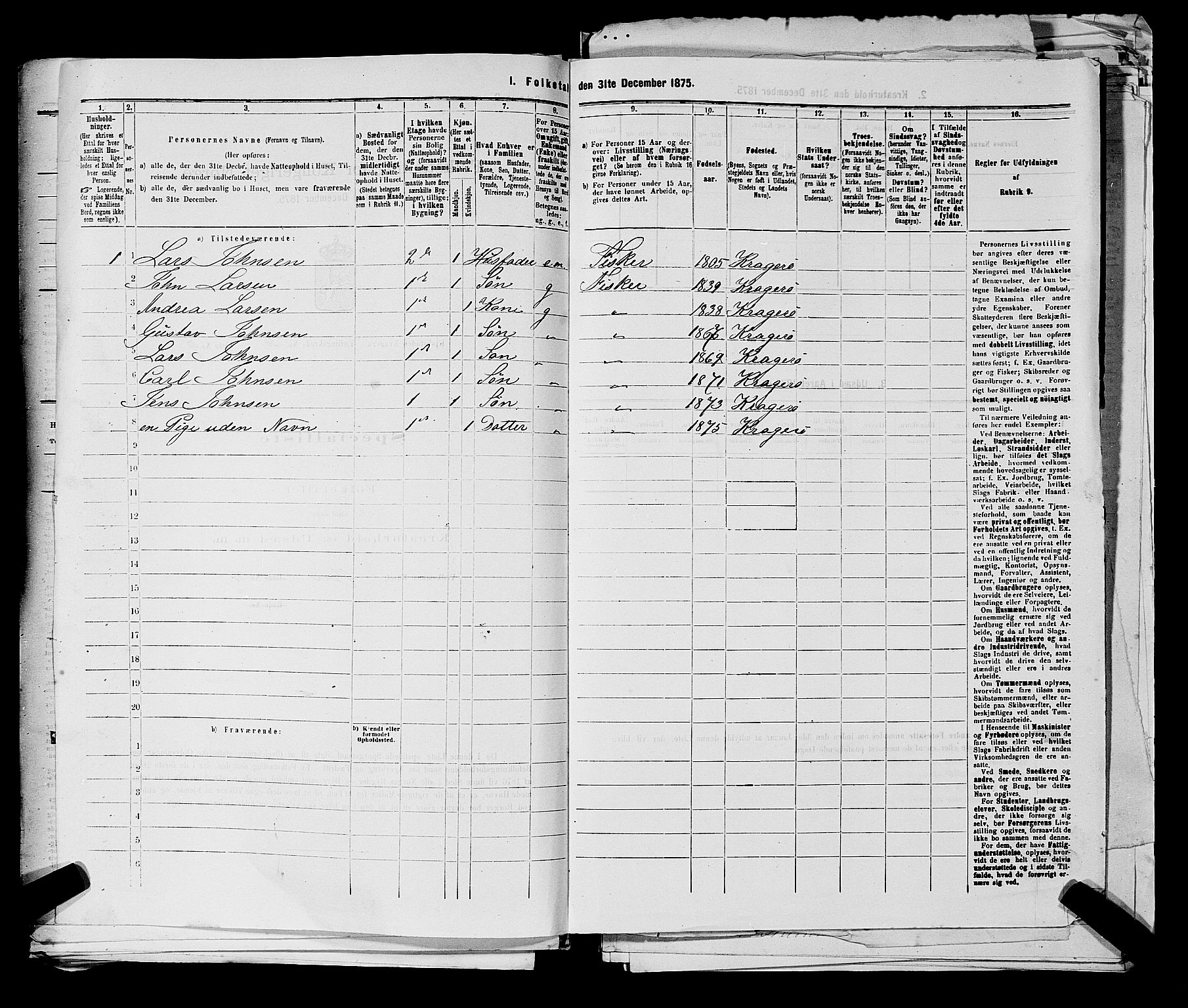 SAKO, 1875 census for 0801P Kragerø, 1875, p. 676