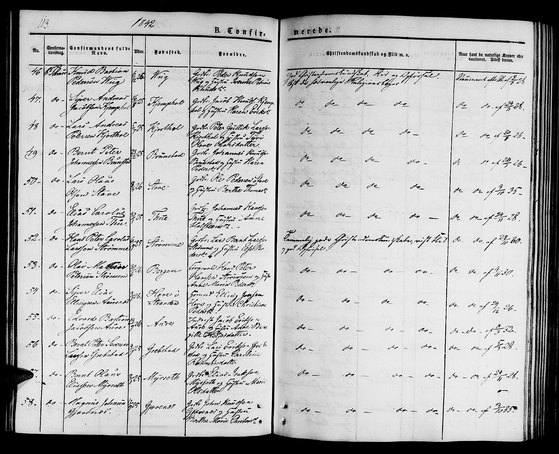 Ministerialprotokoller, klokkerbøker og fødselsregistre - Møre og Romsdal, SAT/A-1454/522/L0311: Parish register (official) no. 522A06, 1832-1842, p. 114