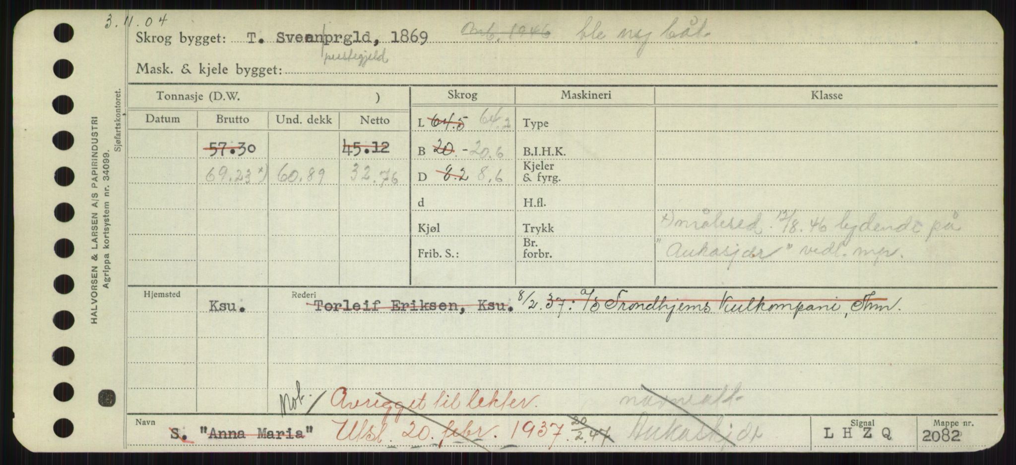 Sjøfartsdirektoratet med forløpere, Skipsmålingen, RA/S-1627/H/Hd/L0001: Fartøy, A-Anv, p. 691