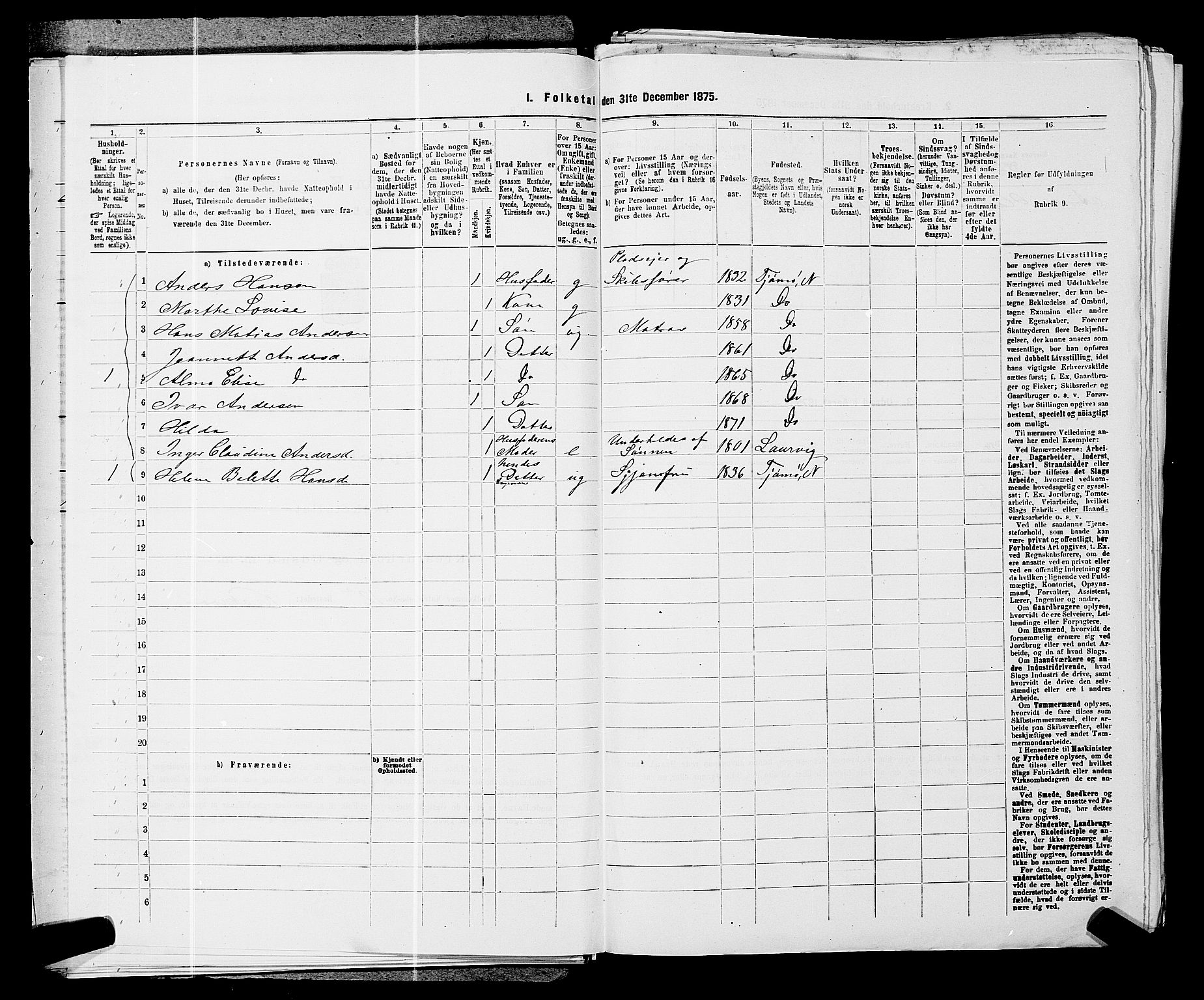 SAKO, 1875 census for 0722P Nøtterøy, 1875, p. 2247