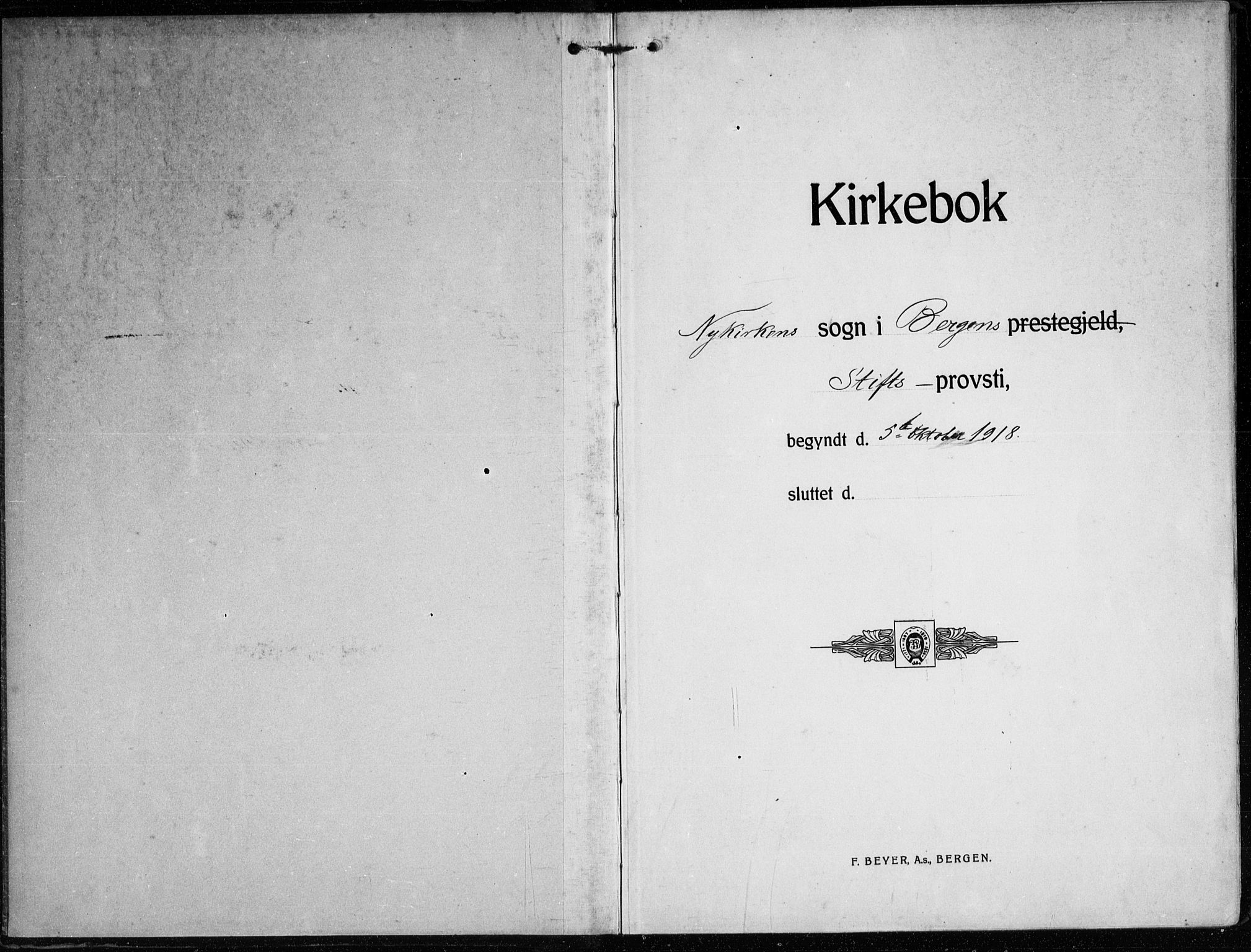 Nykirken Sokneprestembete, SAB/A-77101/H/Haa/L0037: Parish register (official) no. D 7, 1918-1926