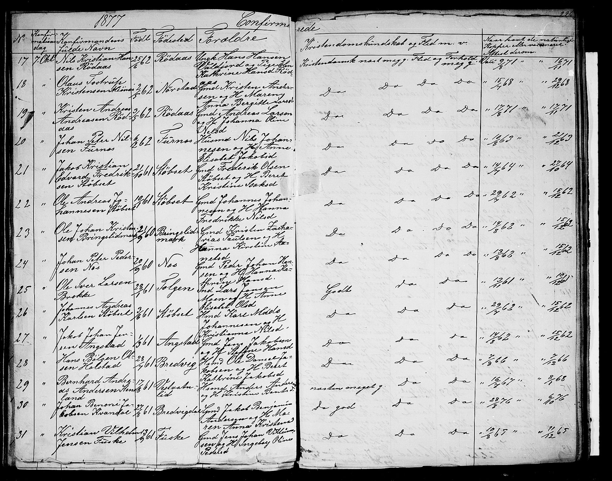 Ministerialprotokoller, klokkerbøker og fødselsregistre - Nordland, AV/SAT-A-1459/852/L0753: Parish register (copy) no. 852C04, 1856-1877, p. 225f