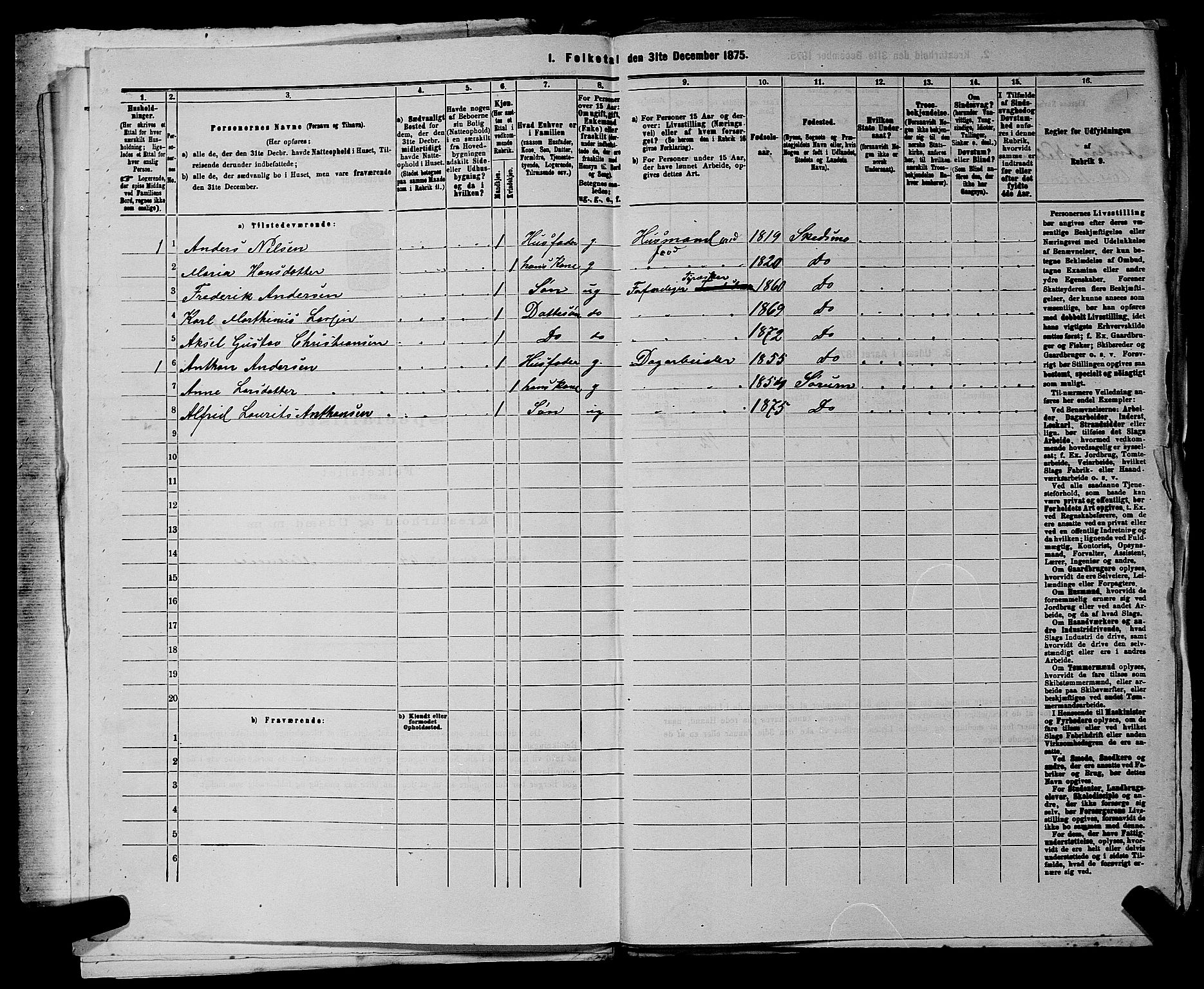 RA, 1875 census for 0231P Skedsmo, 1875, p. 365