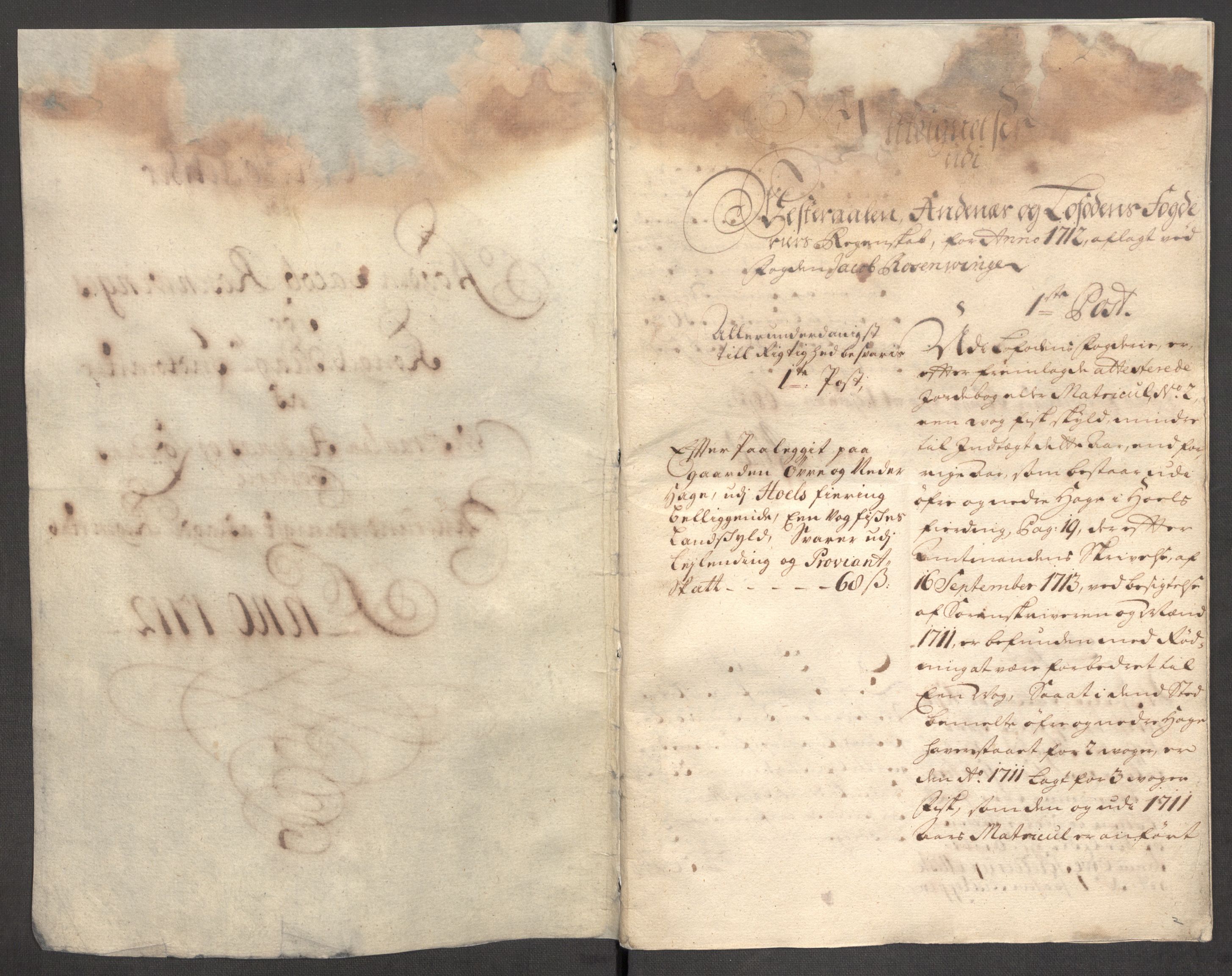 Rentekammeret inntil 1814, Reviderte regnskaper, Fogderegnskap, AV/RA-EA-4092/R67/L4679: Fogderegnskap Vesterålen, Andenes og Lofoten, 1711-1713, p. 43