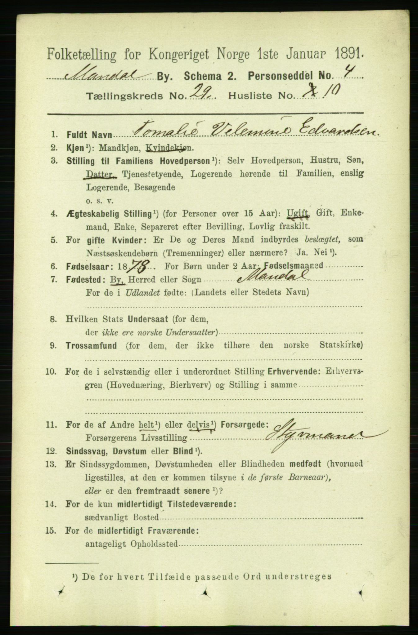 RA, 1891 census for 1002 Mandal, 1891, p. 5163