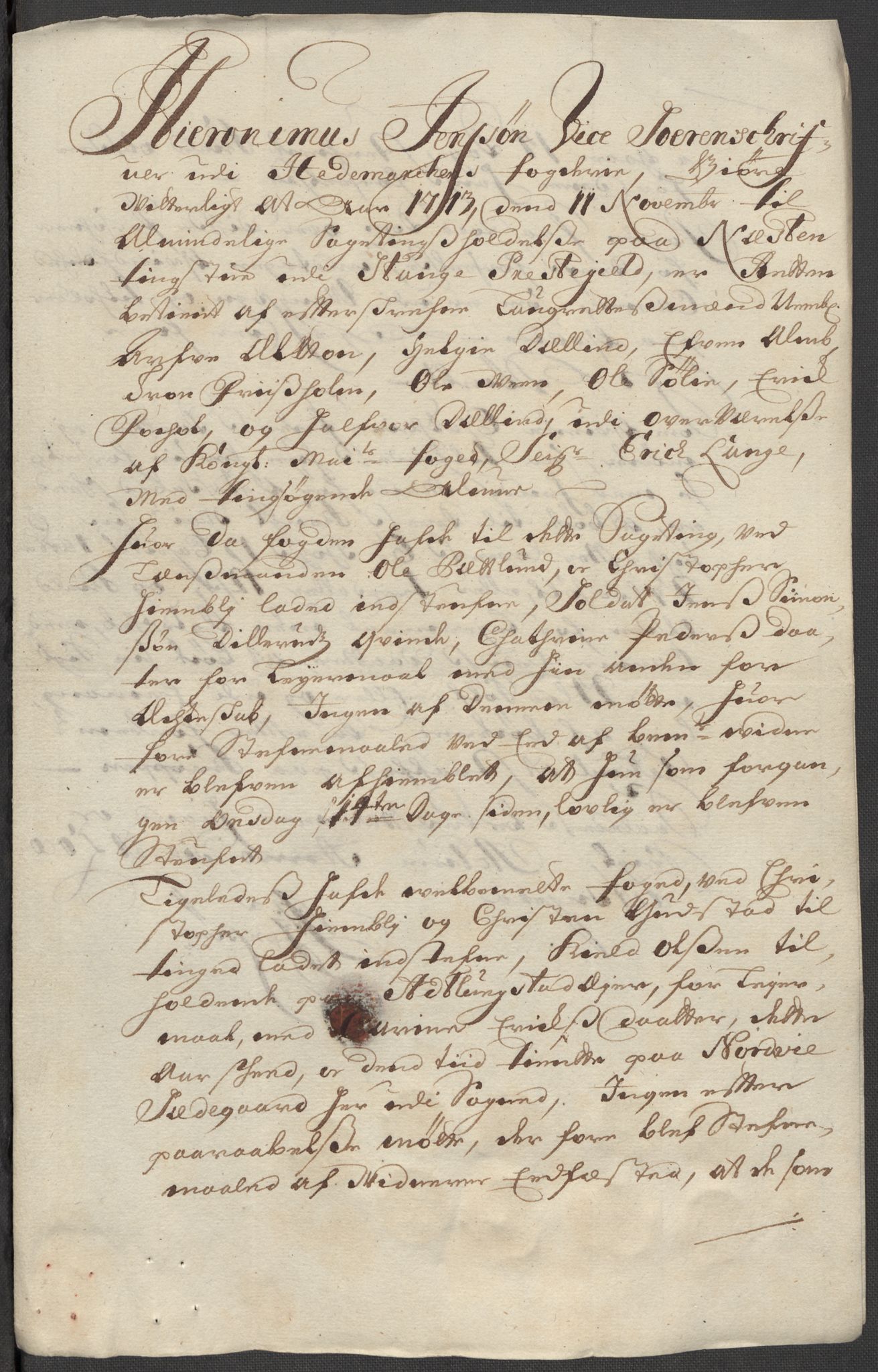 Rentekammeret inntil 1814, Reviderte regnskaper, Fogderegnskap, RA/EA-4092/R16/L1050: Fogderegnskap Hedmark, 1713, p. 277