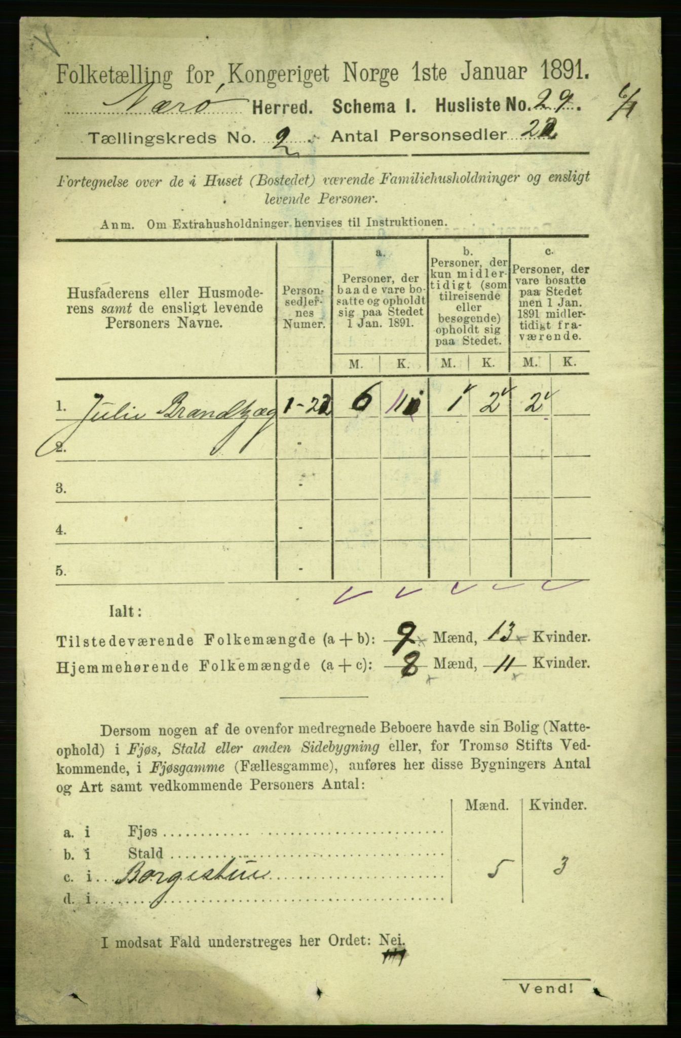 RA, 1891 census for 1751 Nærøy, 1891, p. 576