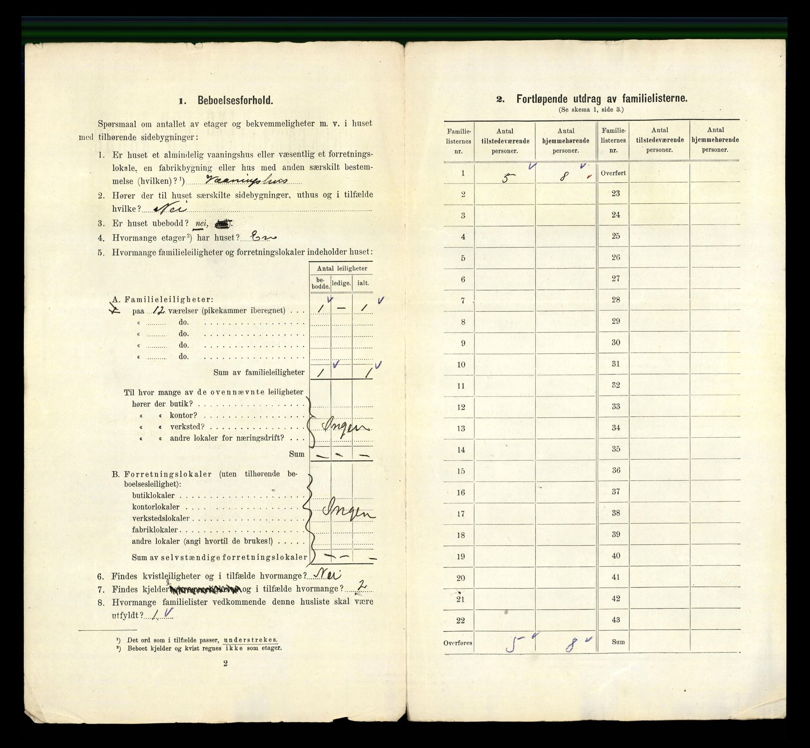 RA, 1910 census for Kragerø, 1910, p. 55