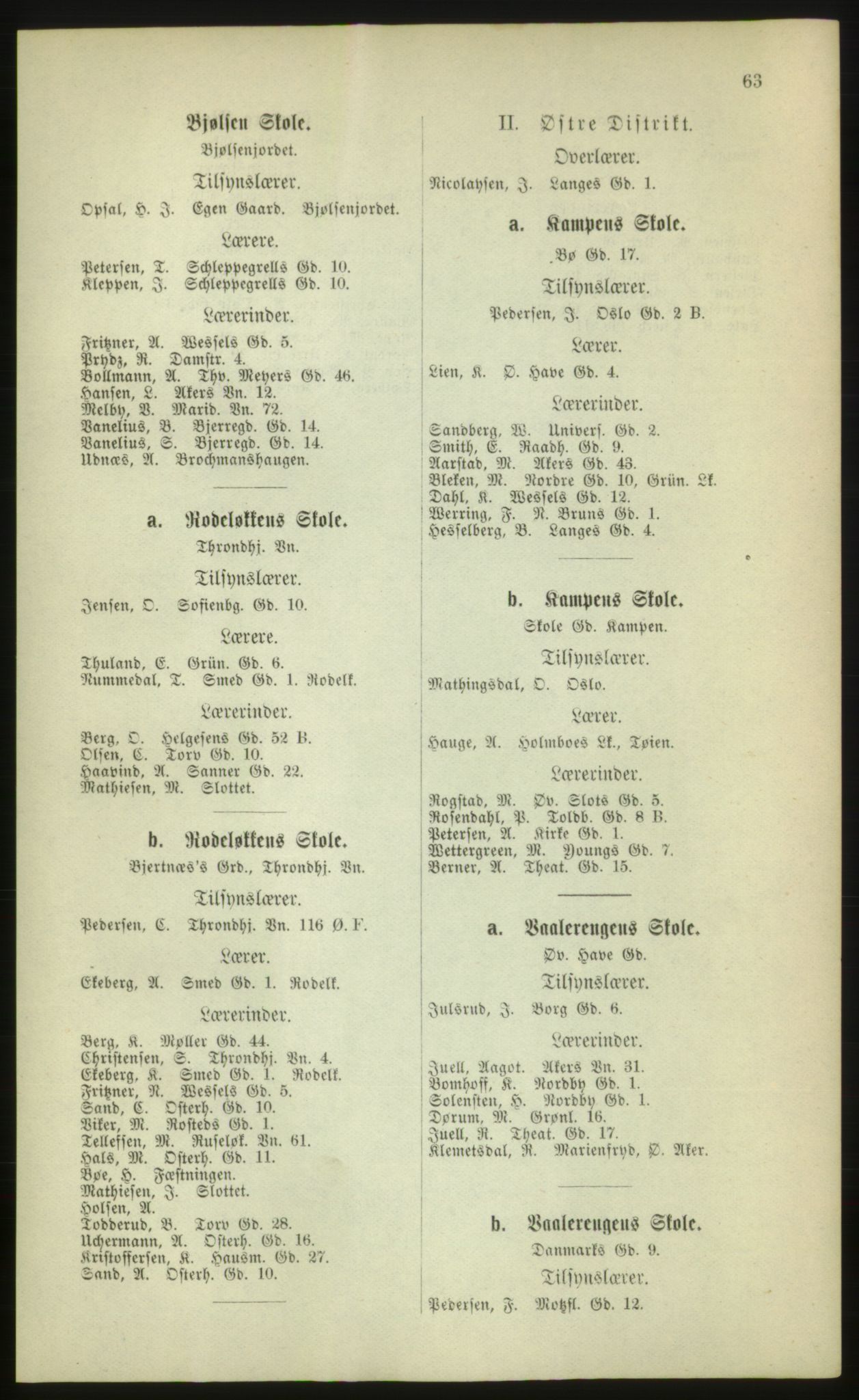 Kristiania/Oslo adressebok, PUBL/-, 1880, p. 63