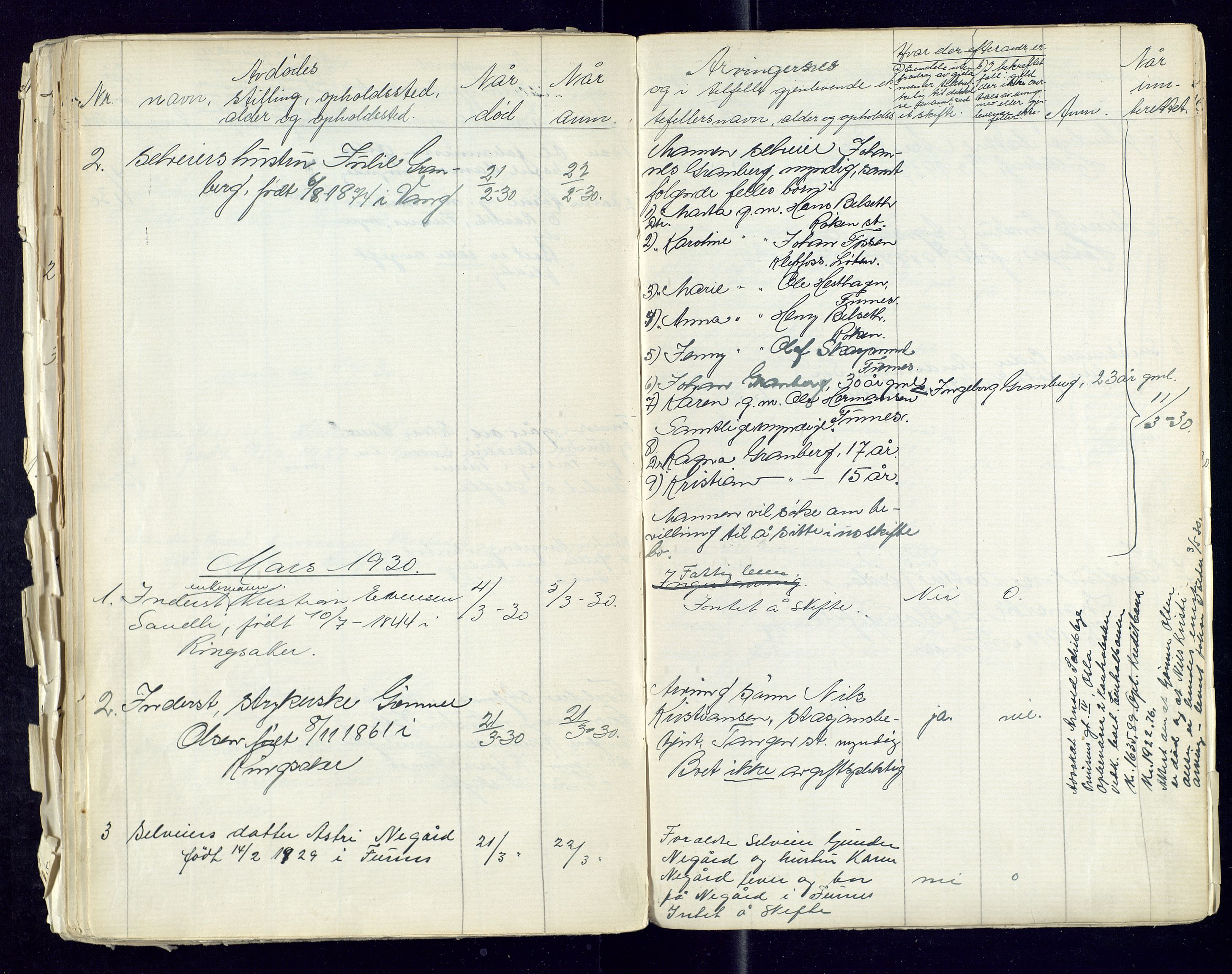 Brumunddal lensmannskontor, AV/SAH-LHR-012/H/Ha/L0001/0002: Dødsfallsprotokoller / Dødsfallsprotokoll, 1913-1931