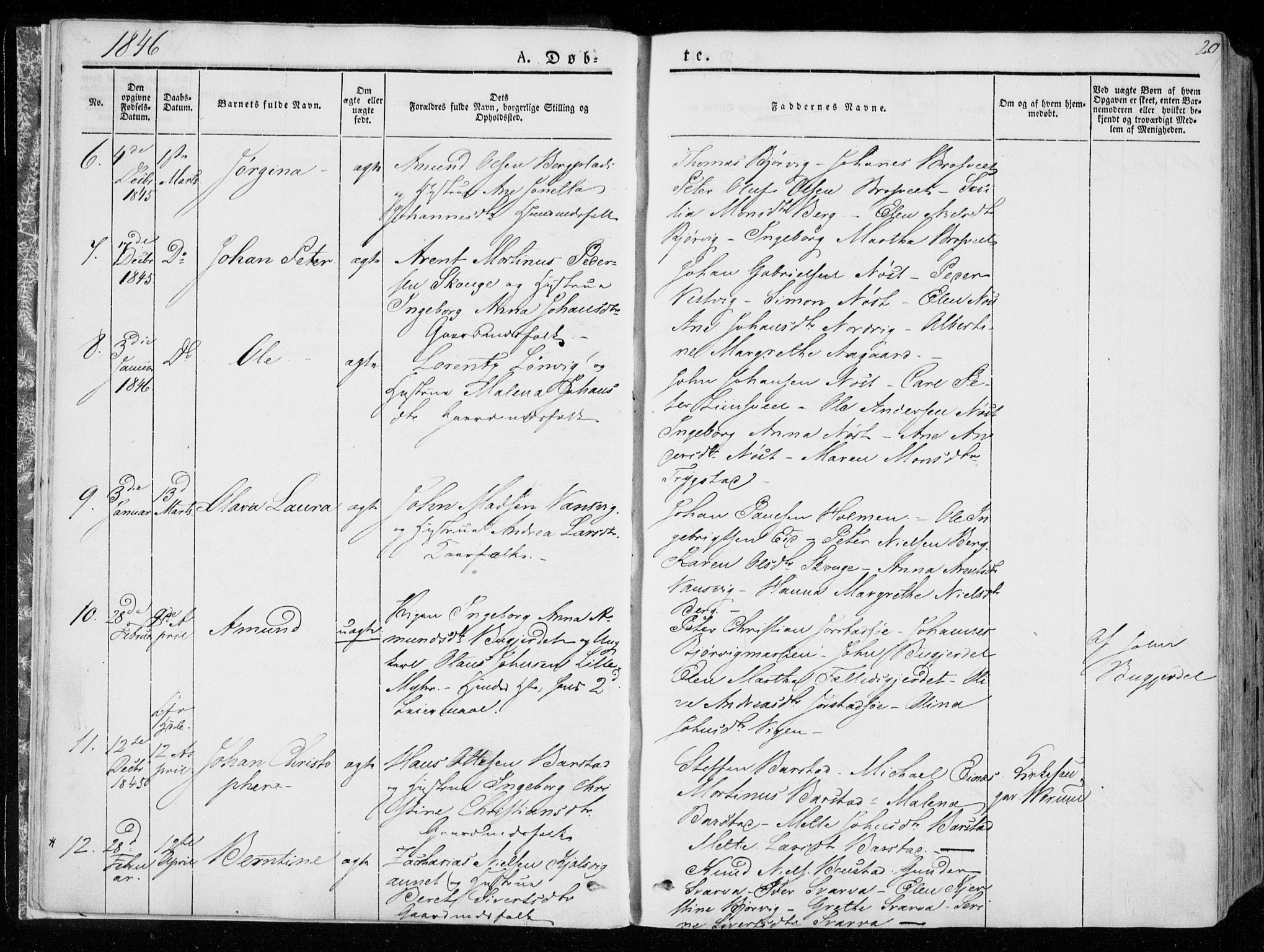 Ministerialprotokoller, klokkerbøker og fødselsregistre - Nord-Trøndelag, SAT/A-1458/722/L0218: Parish register (official) no. 722A05, 1843-1868, p. 20