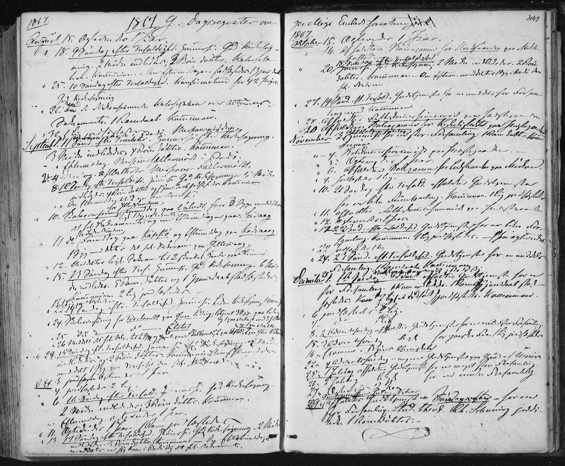 Ministerialprotokoller, klokkerbøker og fødselsregistre - Nordland, SAT/A-1459/801/L0008: Parish register (official) no. 801A08, 1864-1875, p. 447