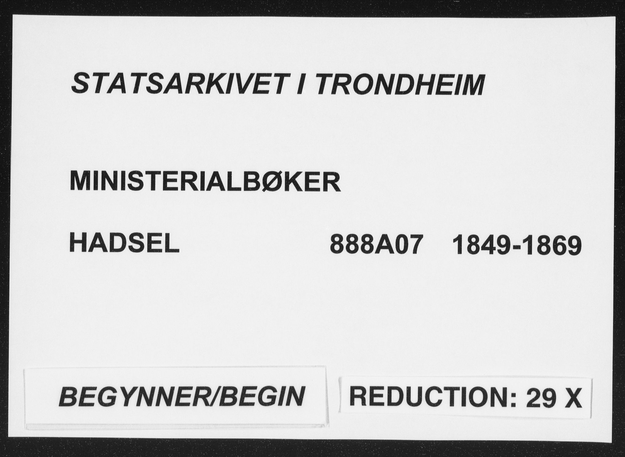 Ministerialprotokoller, klokkerbøker og fødselsregistre - Nordland, SAT/A-1459/888/L1241: Parish register (official) no. 888A07, 1849-1869
