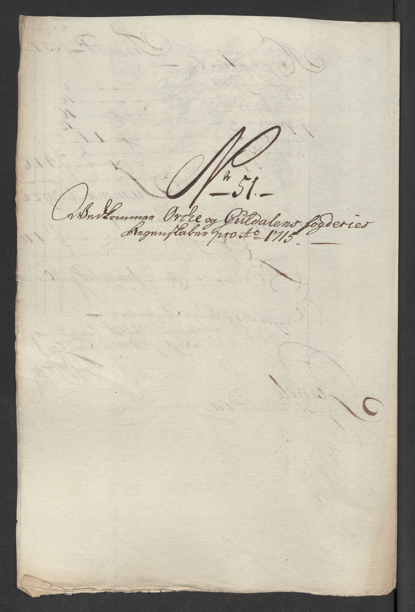 Rentekammeret inntil 1814, Reviderte regnskaper, Fogderegnskap, AV/RA-EA-4092/R60/L3966: Fogderegnskap Orkdal og Gauldal, 1715, p. 416