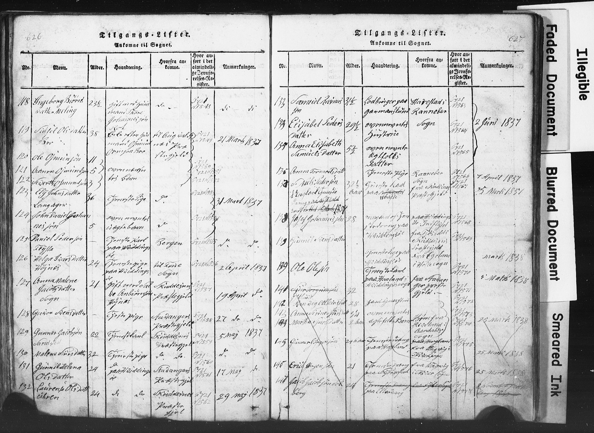 Rennesøy sokneprestkontor, SAST/A -101827/H/Ha/Hab/L0001: Parish register (copy) no. B 1, 1816-1841, p. 626-627