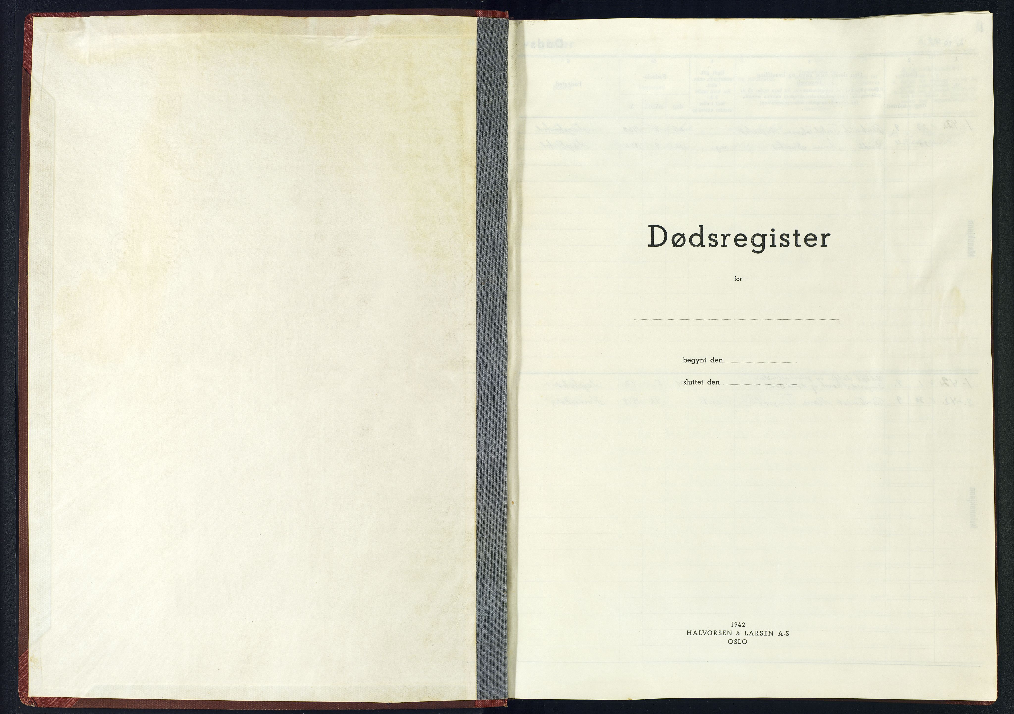 Hægebostad sokneprestkontor, SAK/1111-0024/J/Jb/L0003: II.6.3 - Dødsfallsregister Hægebostad, 1942-1945