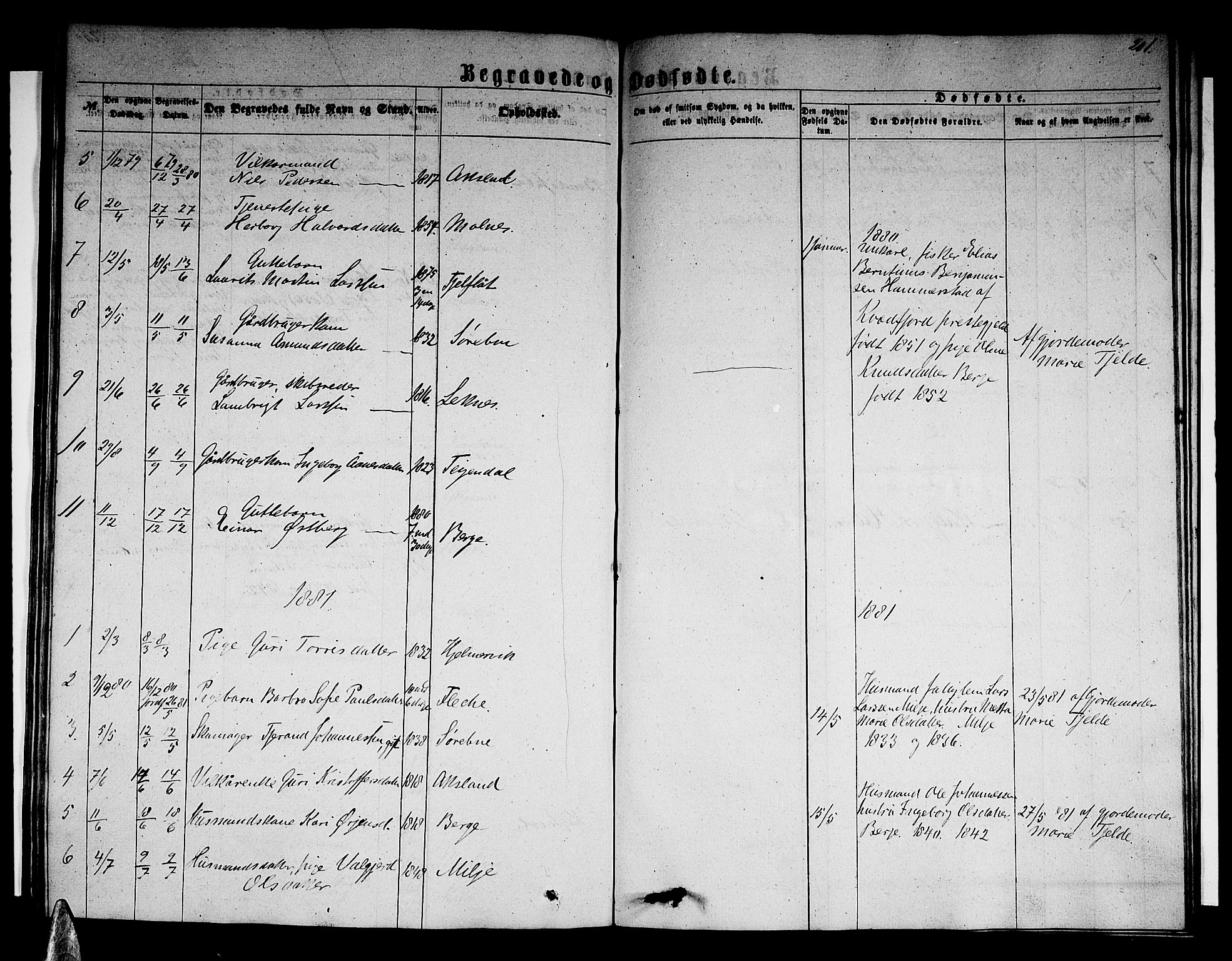 Skånevik sokneprestembete, AV/SAB-A-77801/H/Hab: Parish register (copy) no. A 1, 1860-1887, p. 201