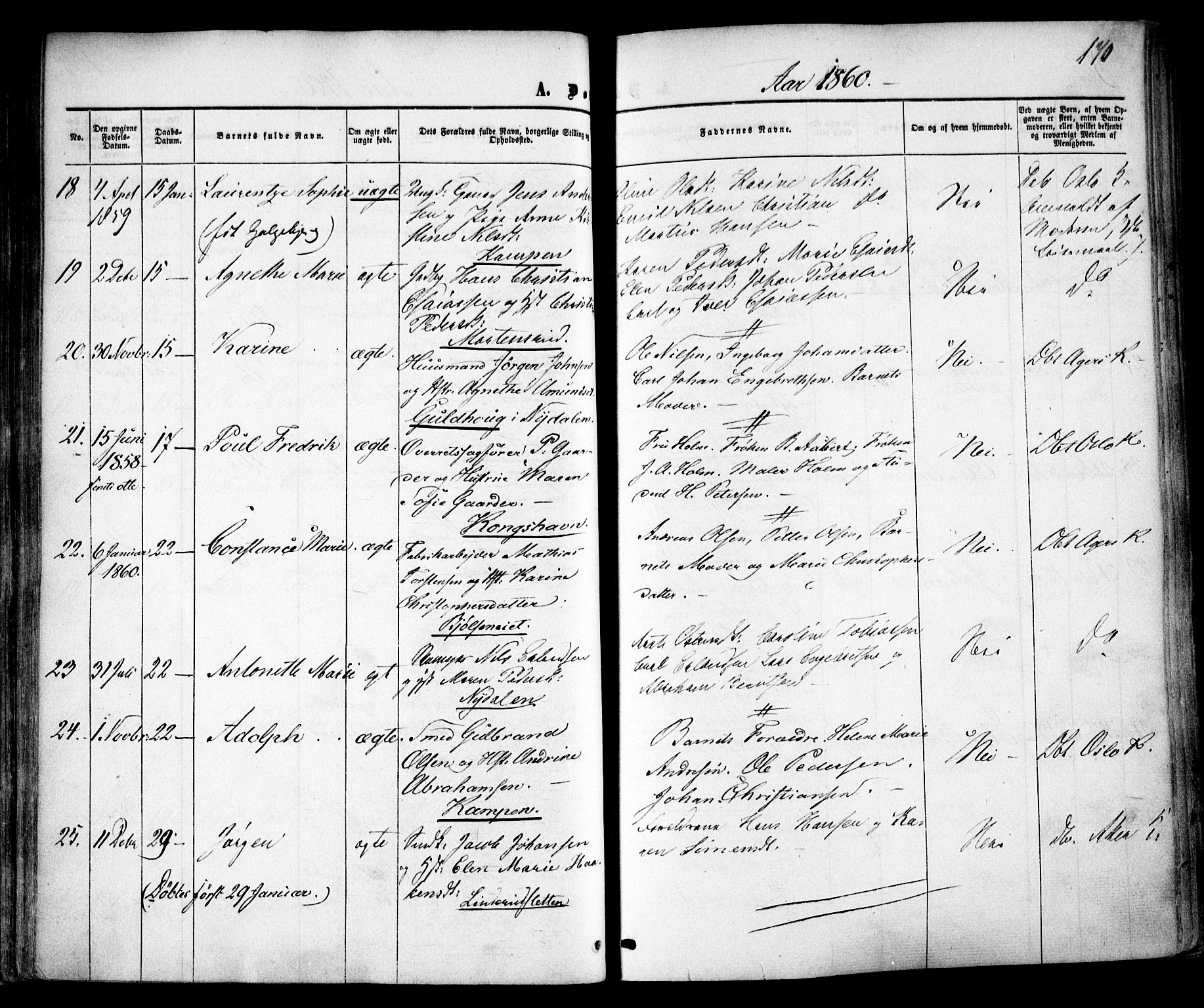 Vestre Aker prestekontor Kirkebøker, AV/SAO-A-10025/F/Fa/L0003: Parish register (official) no. 3, 1857-1868, p. 170