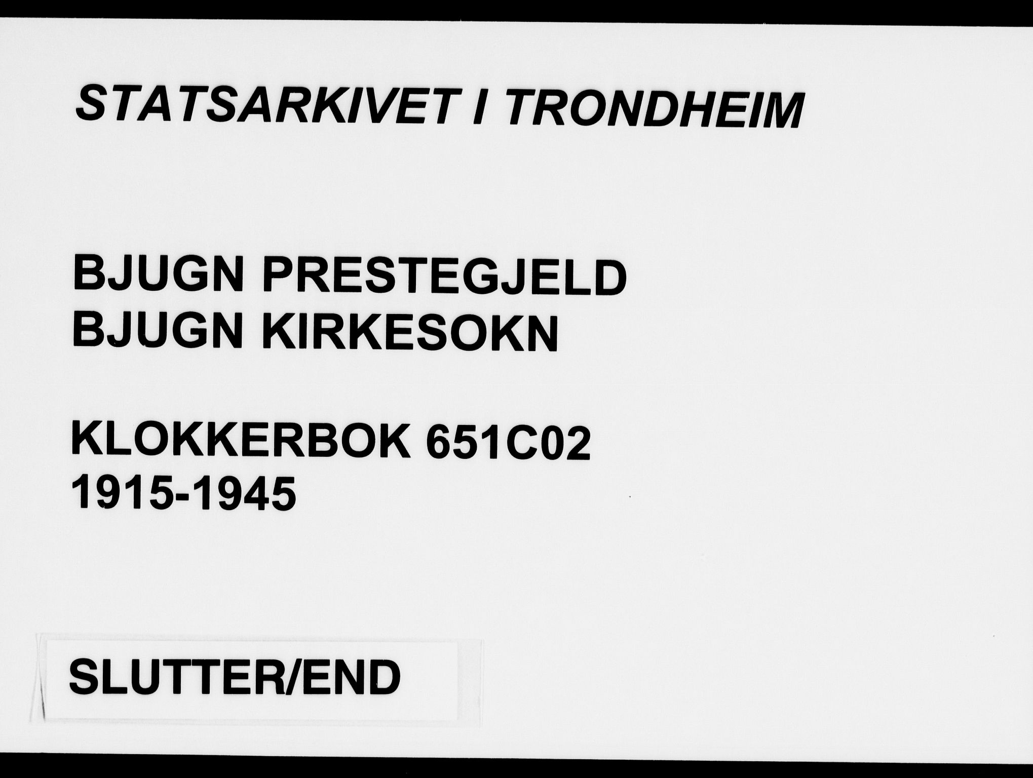 Ministerialprotokoller, klokkerbøker og fødselsregistre - Sør-Trøndelag, AV/SAT-A-1456/651/L0648: Parish register (copy) no. 651C02, 1915-1945