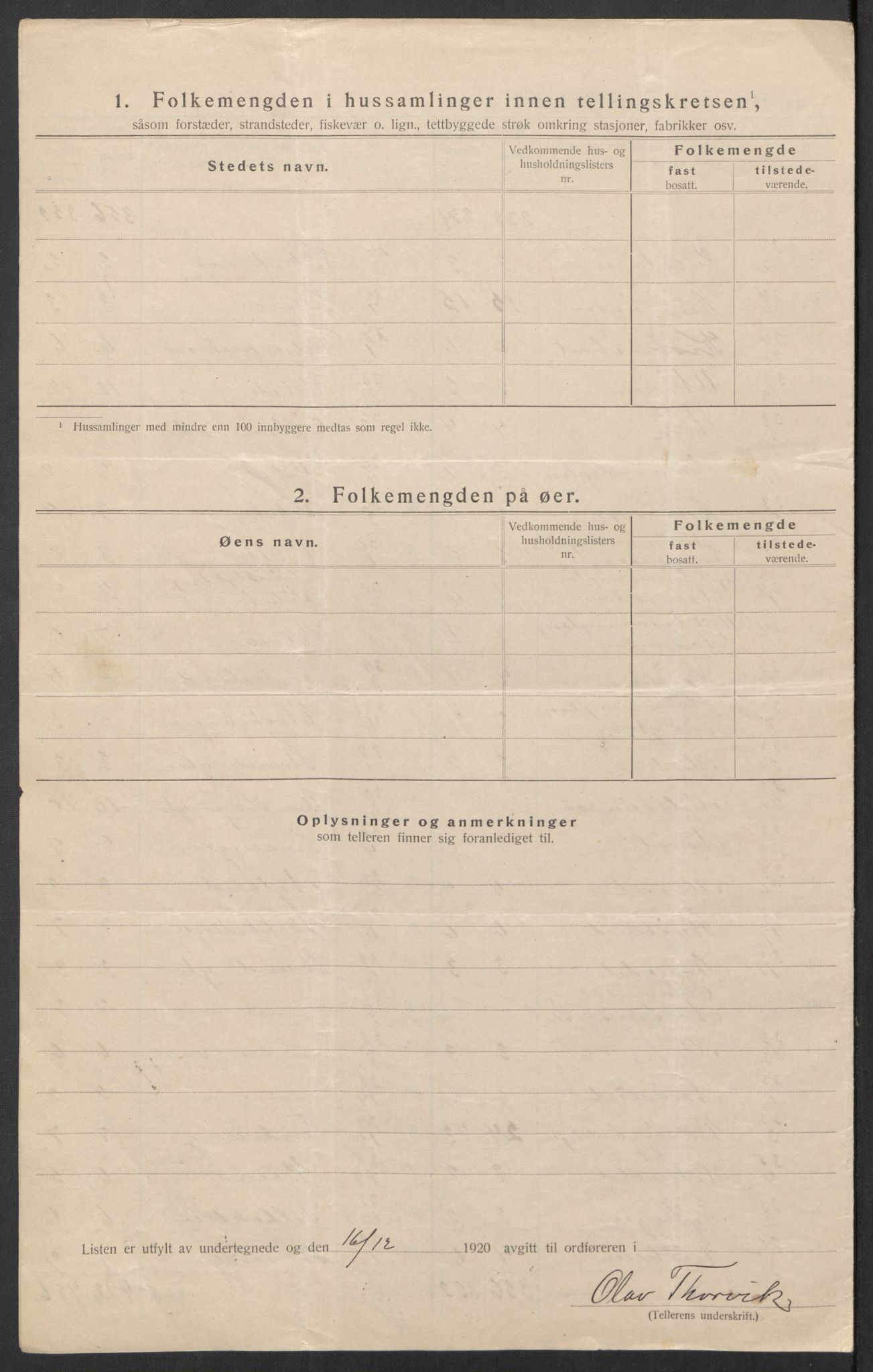 SAT, 1920 census for Bolsøy, 1920, p. 19