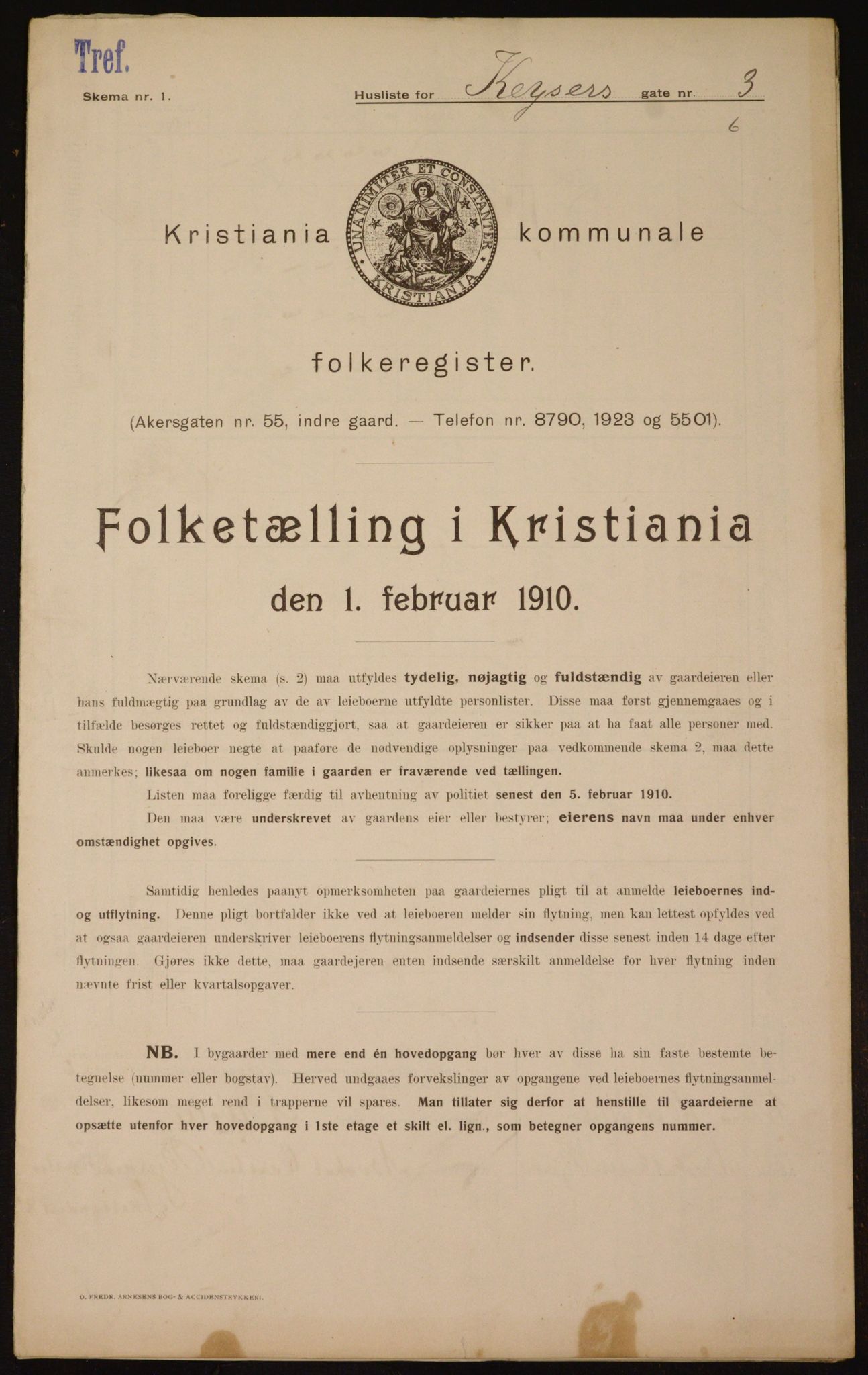 OBA, Municipal Census 1910 for Kristiania, 1910, p. 47714