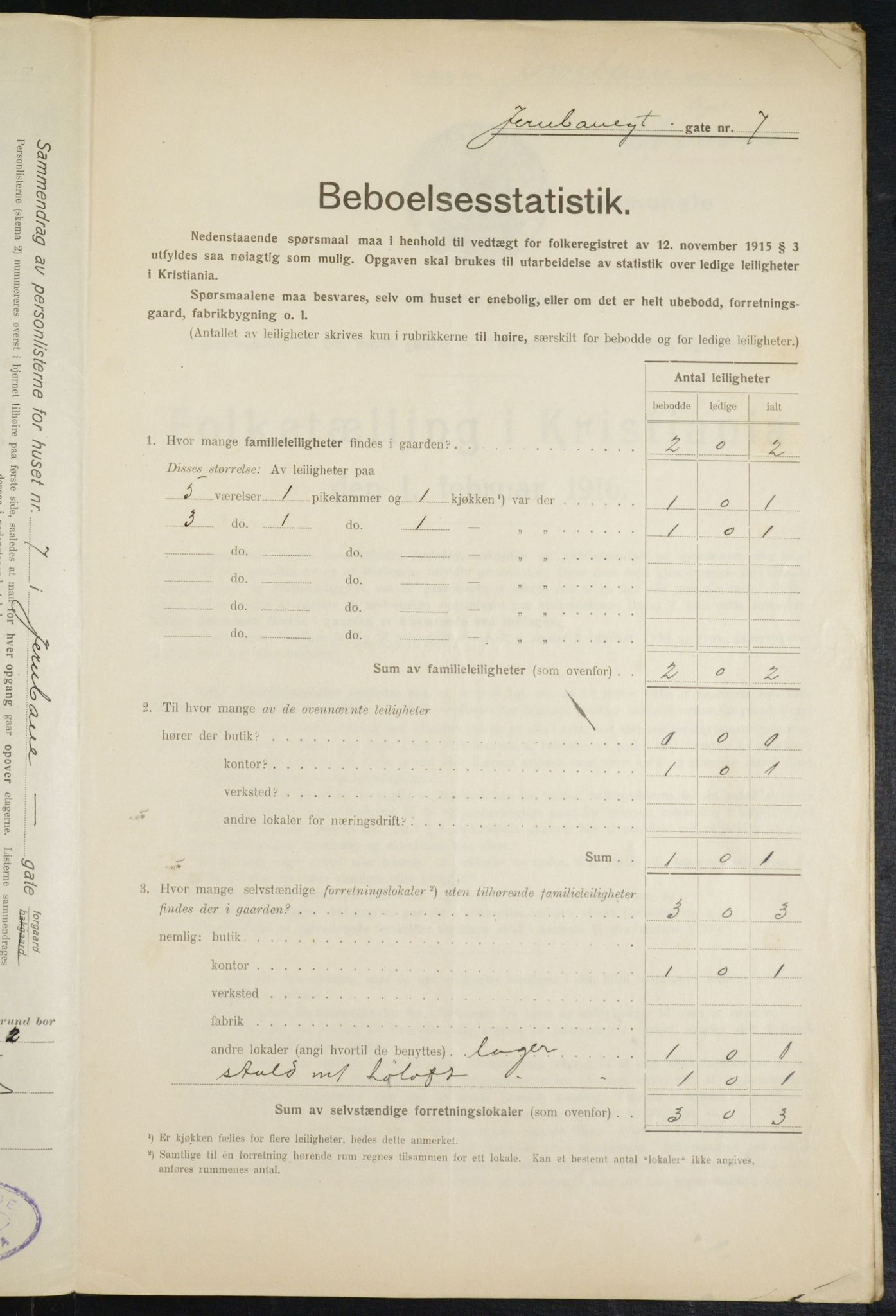 OBA, Municipal Census 1916 for Kristiania, 1916, p. 47894