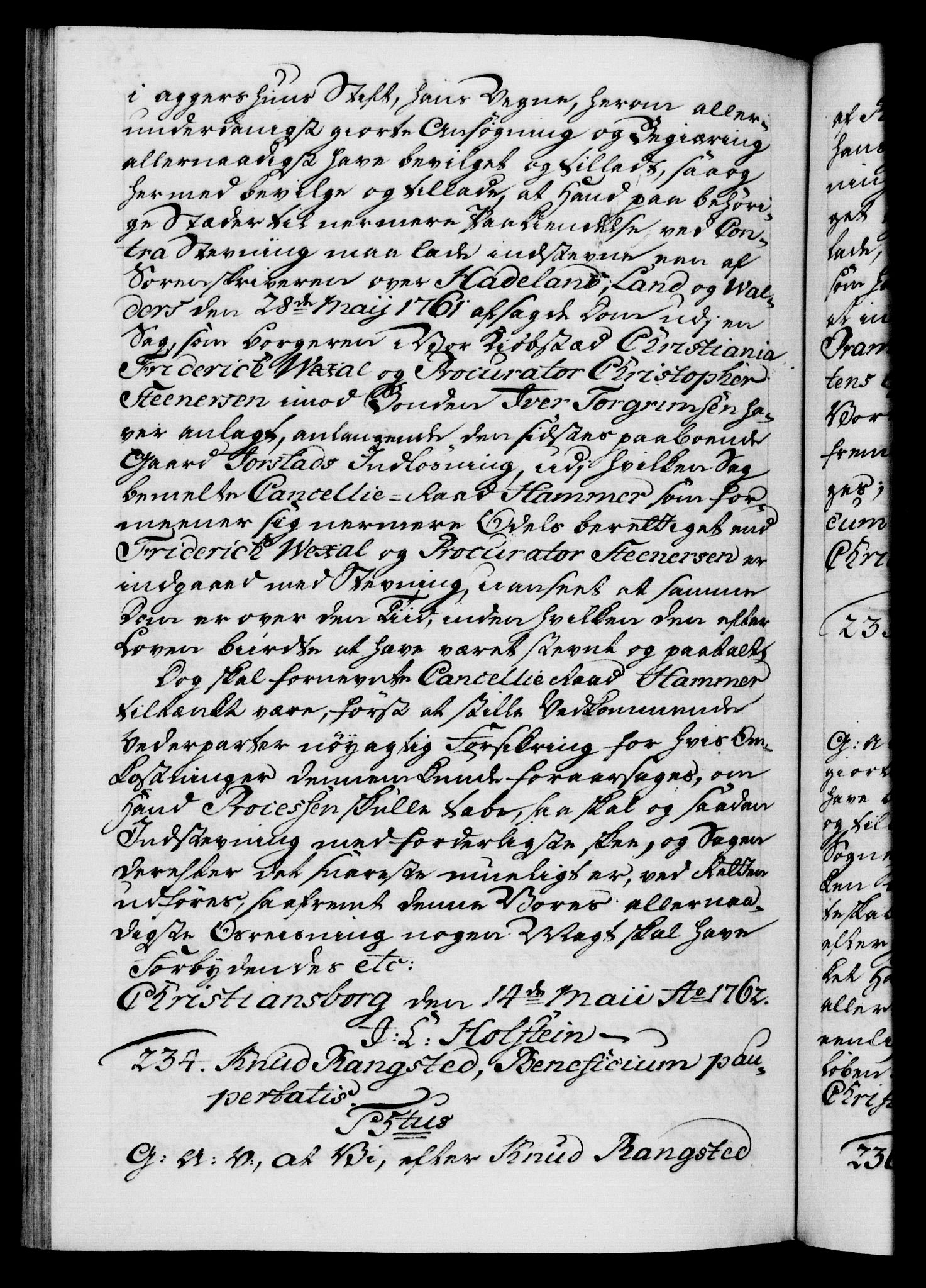 Danske Kanselli 1572-1799, AV/RA-EA-3023/F/Fc/Fca/Fcaa/L0041: Norske registre, 1760-1762, p. 728b